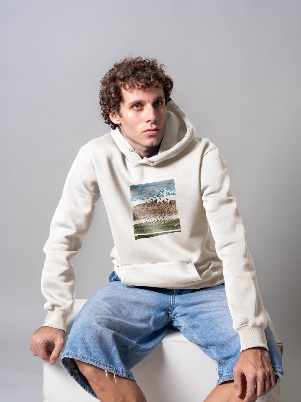 Birds Flock & Tractor Countryside - Hoodies