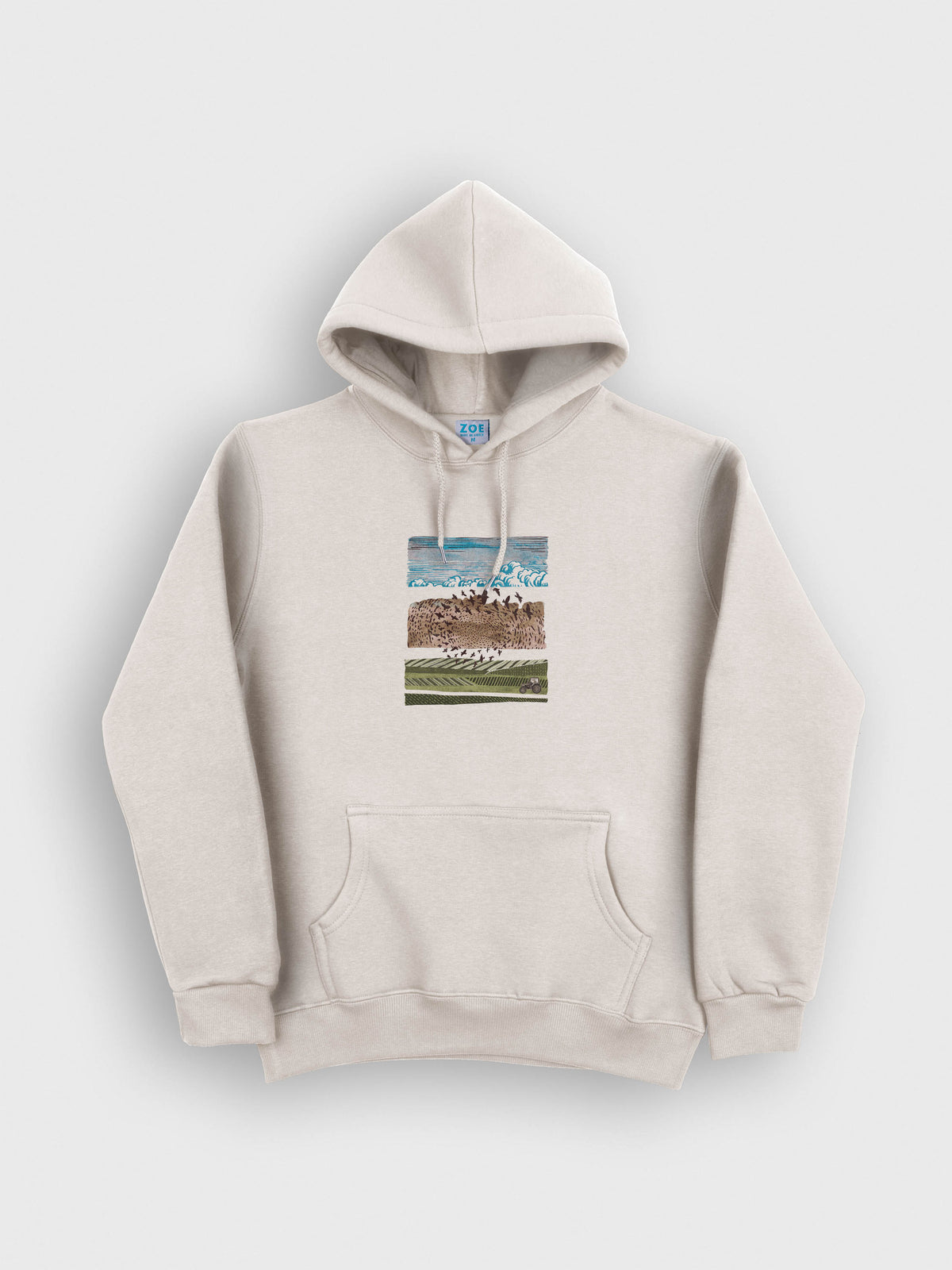 Birds Flock & Tractor Countryside - Hoodies