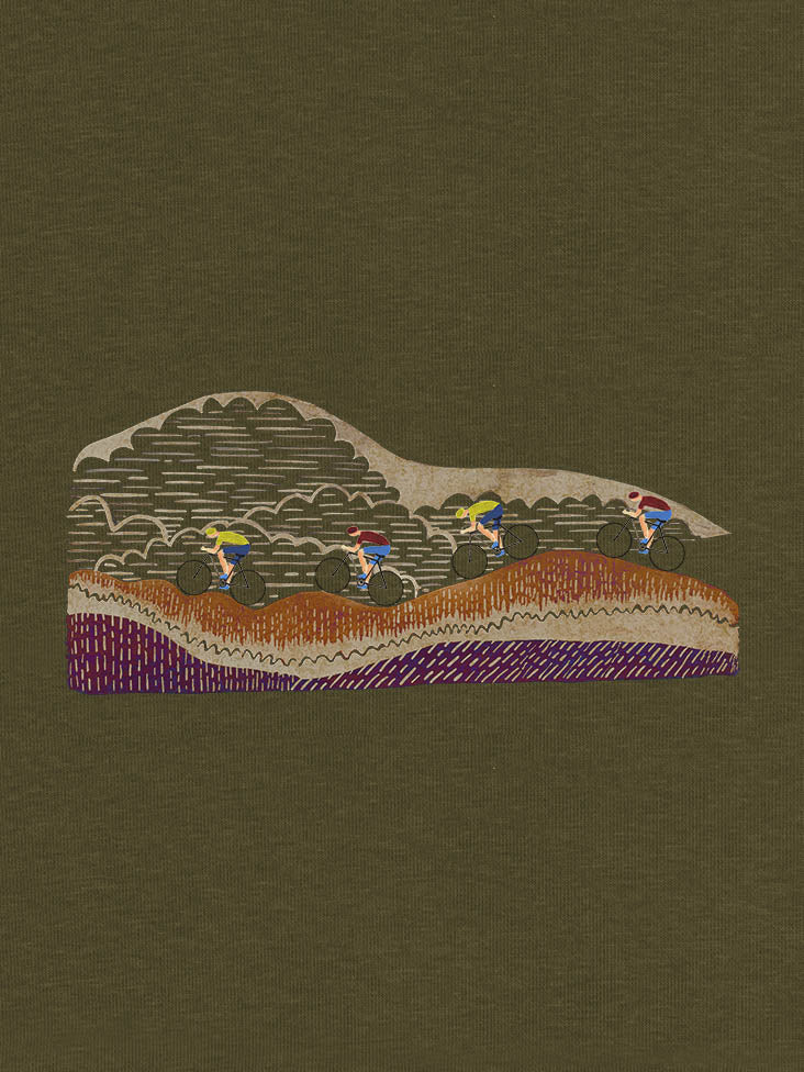 Cyclists in the Mountains - Hoodies