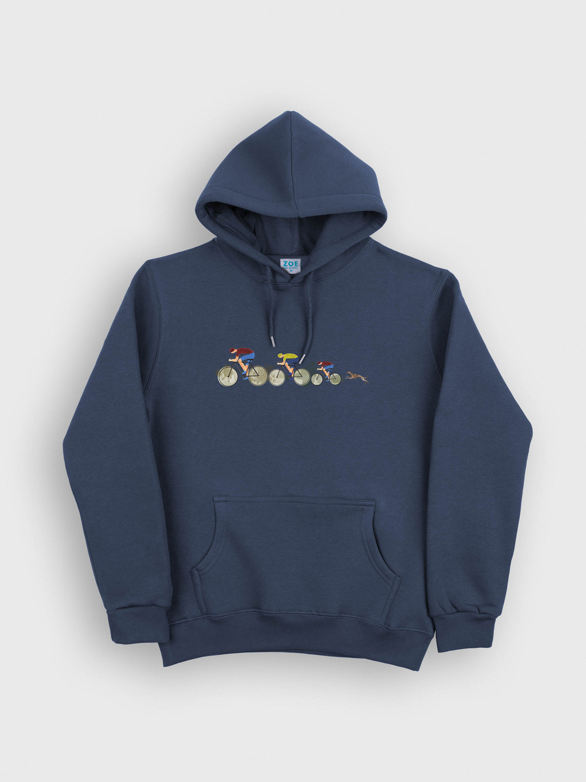 Racing Cyclists & Running Dog - Hoodies