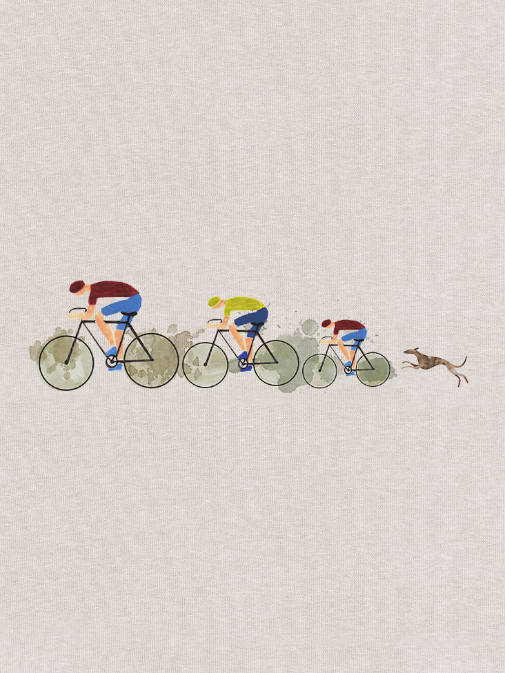 Racing Cyclists & Running Dog - Hoodies