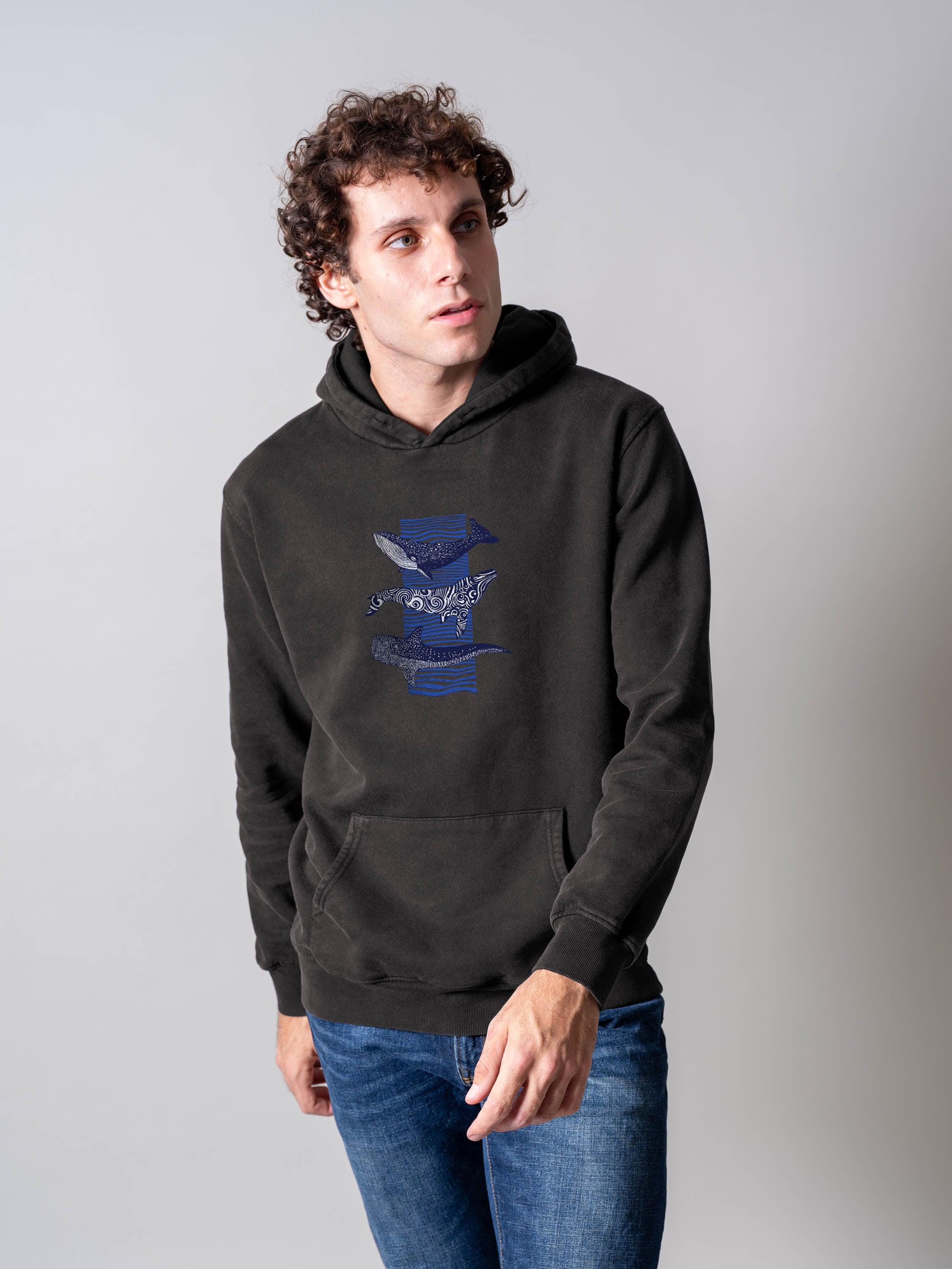 Big Whale - Stonewashed Hoodie