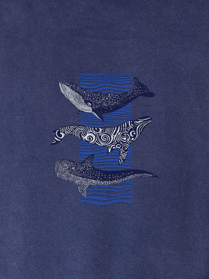Big Whale - Stonewashed Hoodie