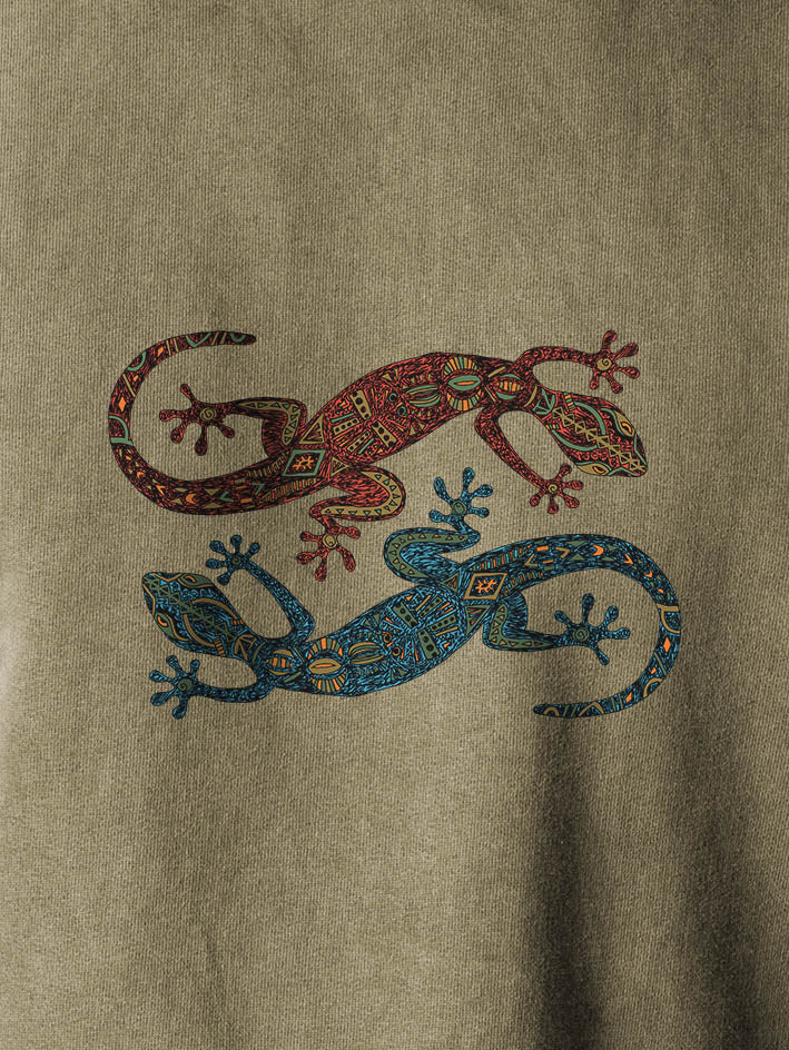 Dance of the Lizards - Stonewashed Hoodie