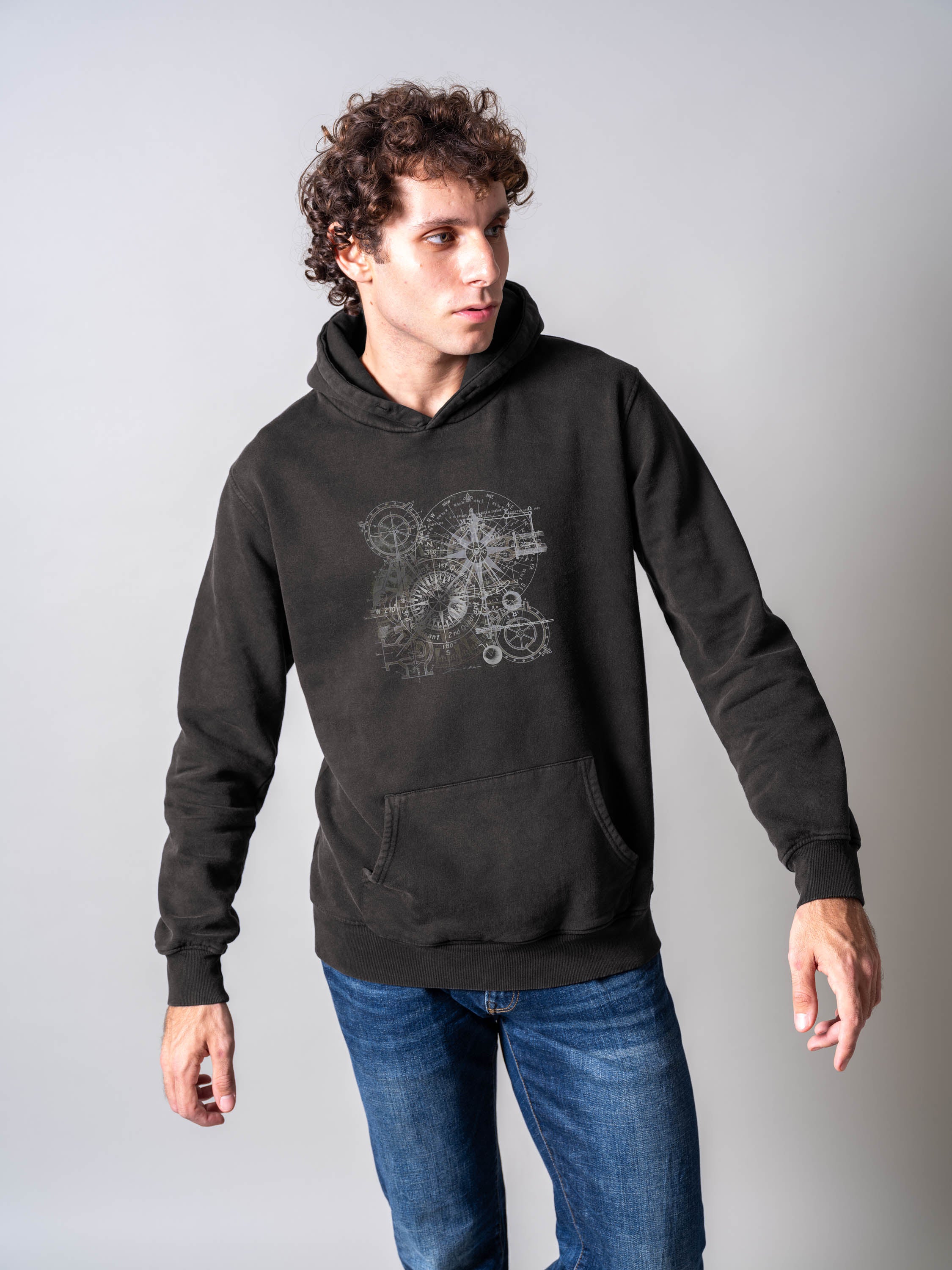 Celestial compass - Stonewashed Hoodie