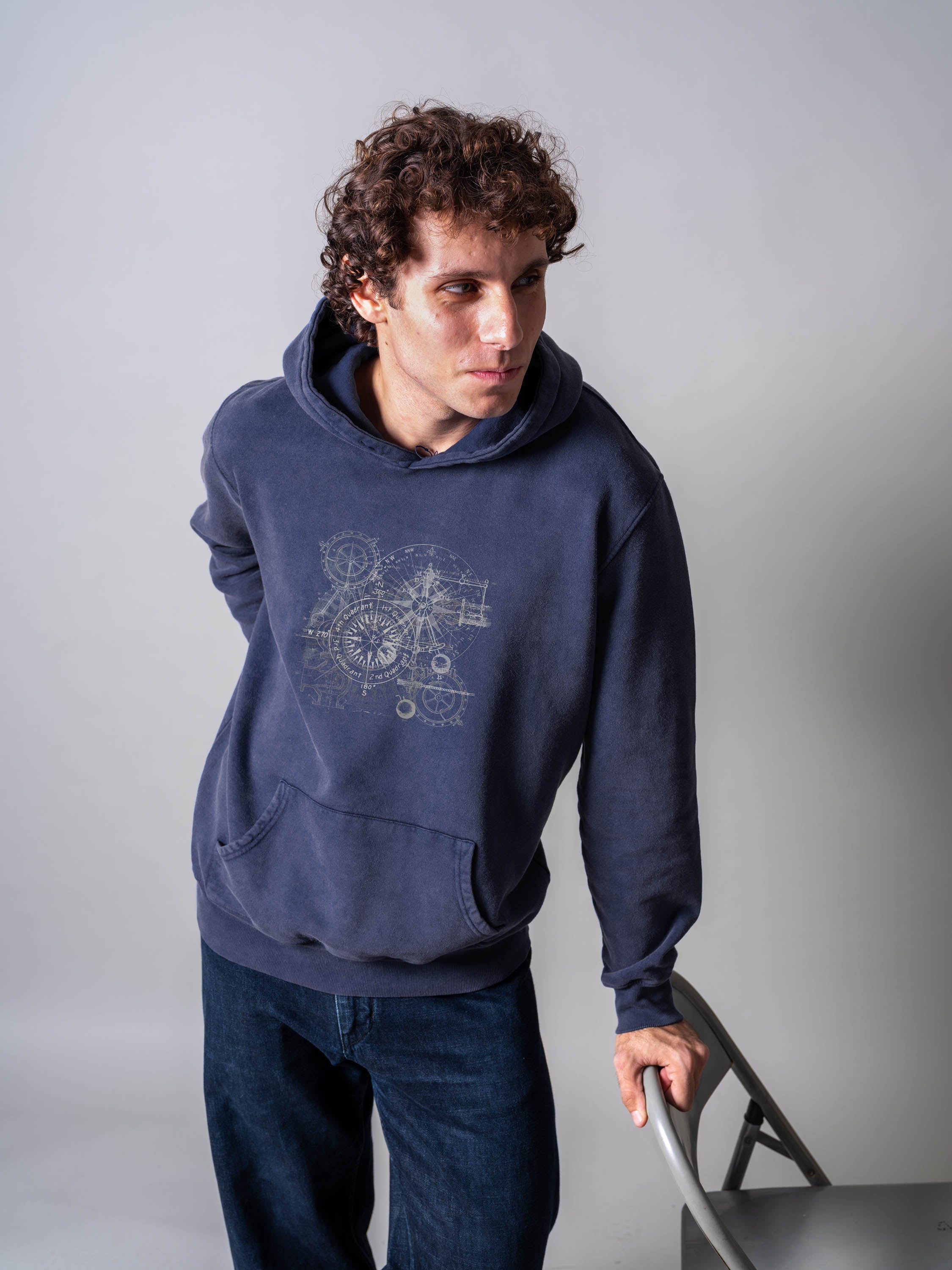 Celestial compass - Stonewashed Hoodie