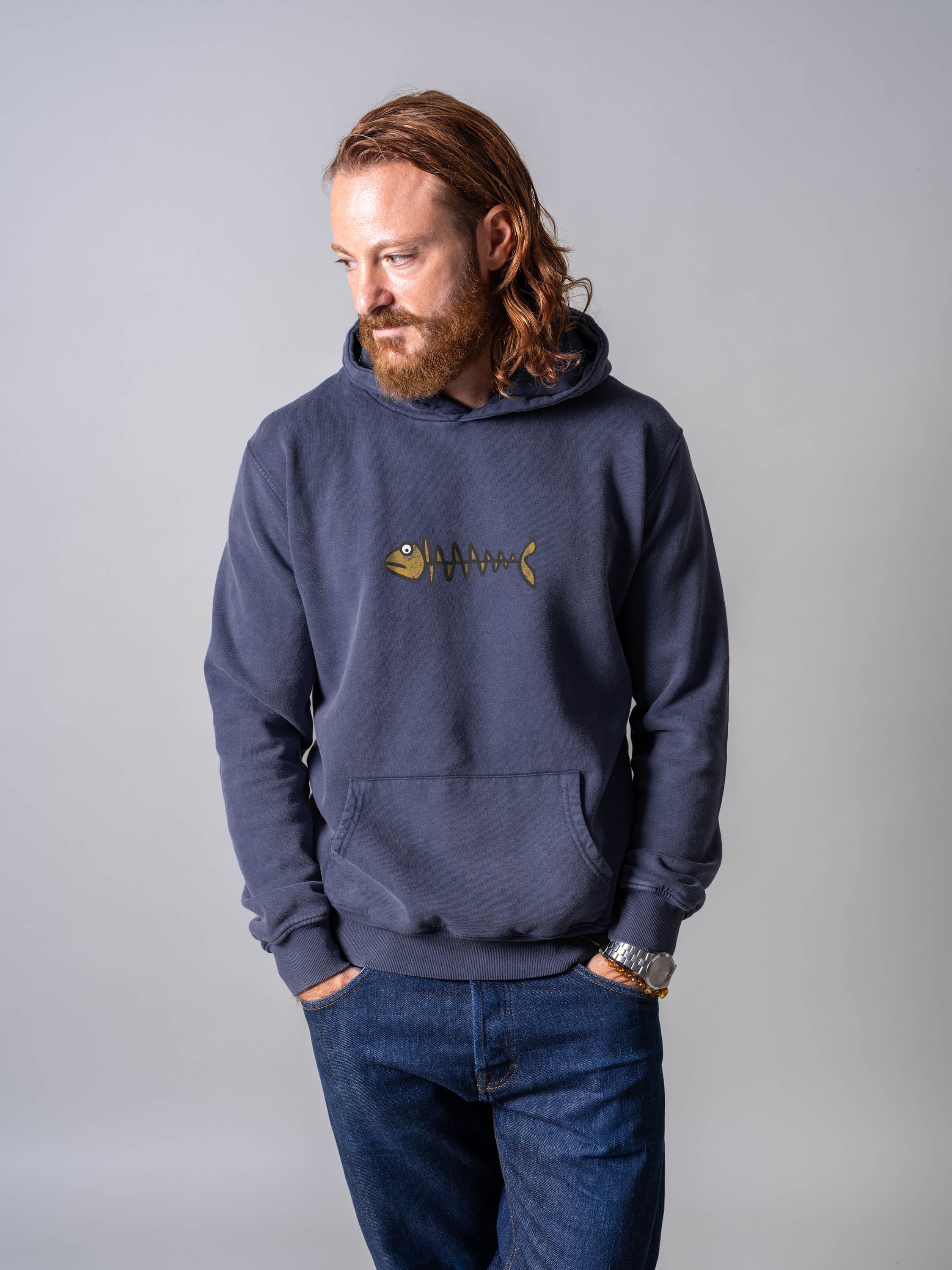 Fishbone Vibes - Stonewashed Hoodie