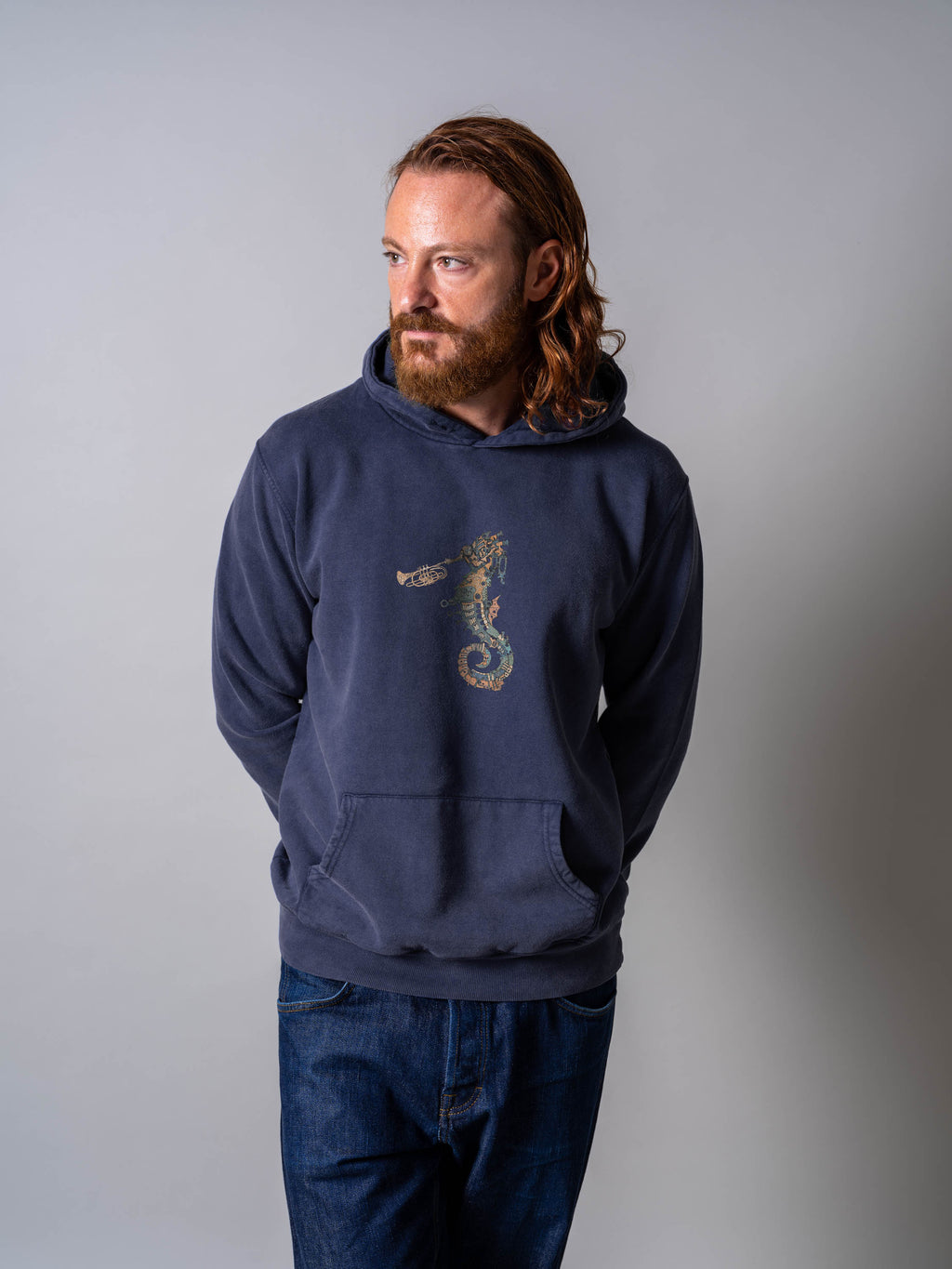 Ballad of the mechanical seahorse - Stonewashed Hoodie