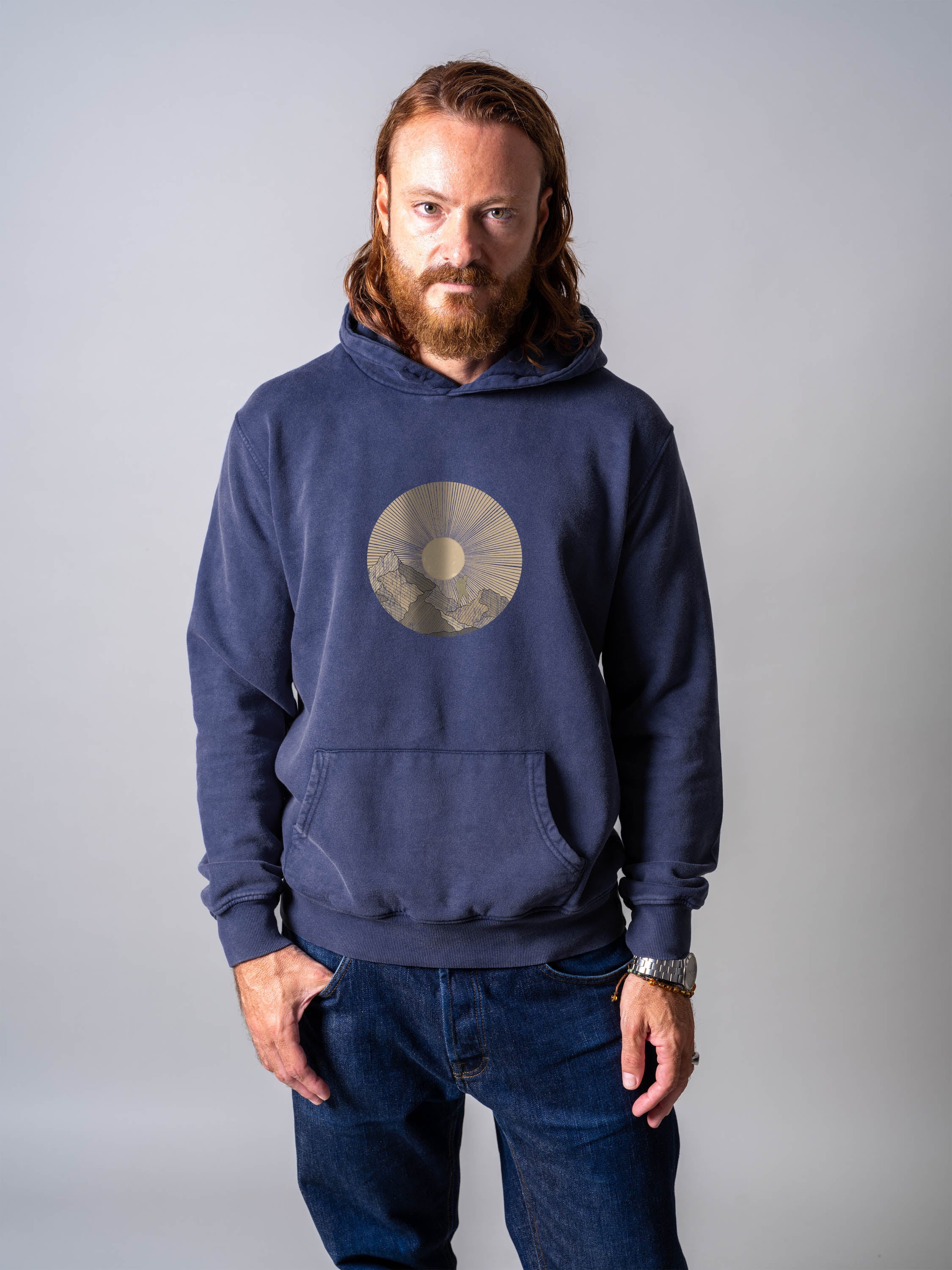 Summit Sun Panorama - Stonewashed Hoodie