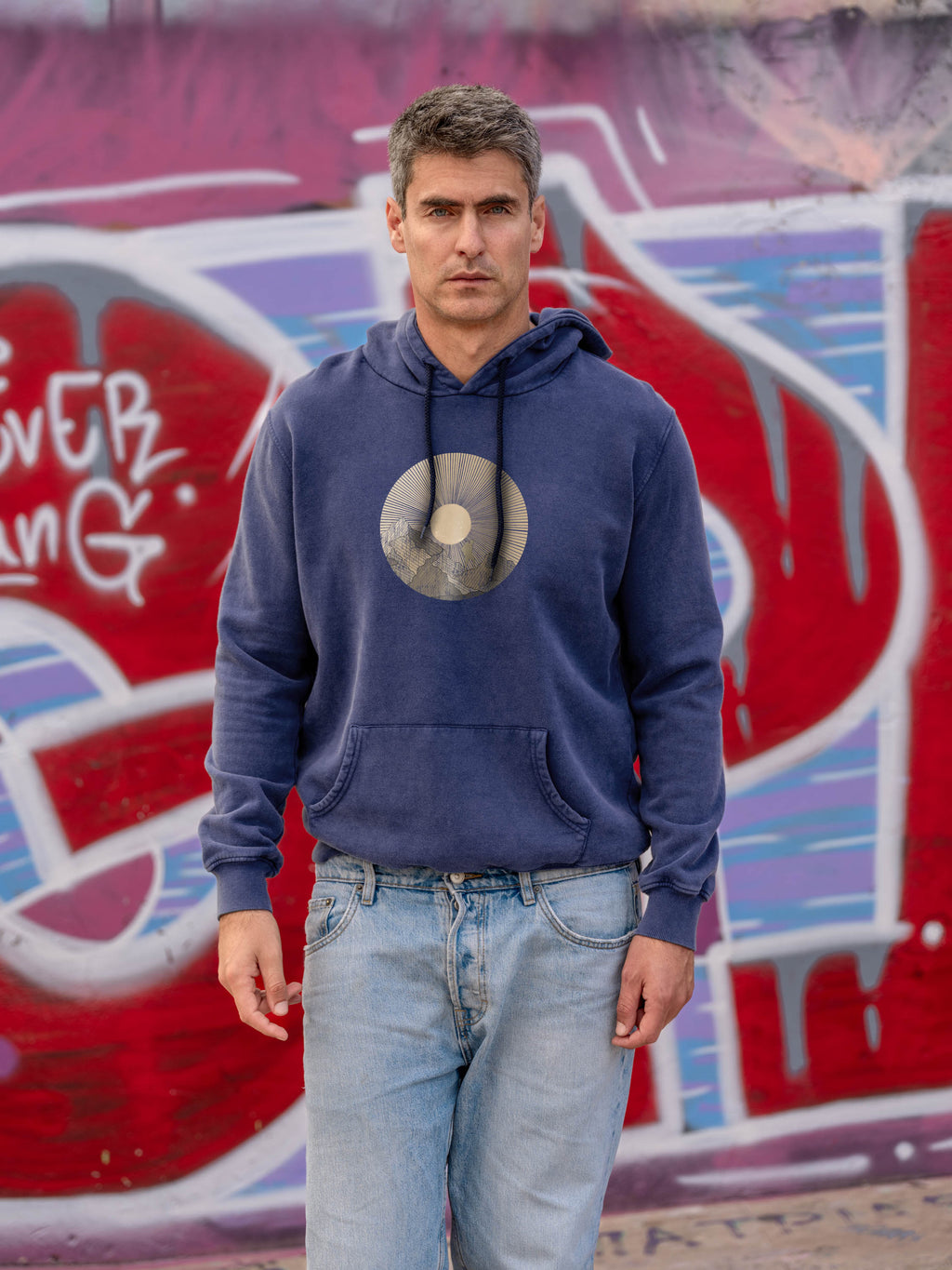 Summit Sun Panorama - Stonewashed Hoodie