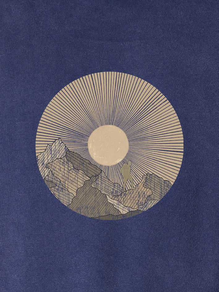 Summit Sun Panorama - Stonewashed Hoodie