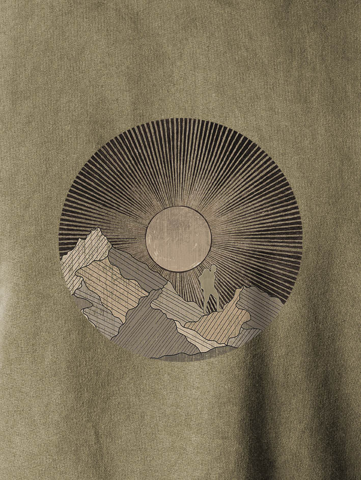 Summit Sun Panorama - Stonewashed Hoodie