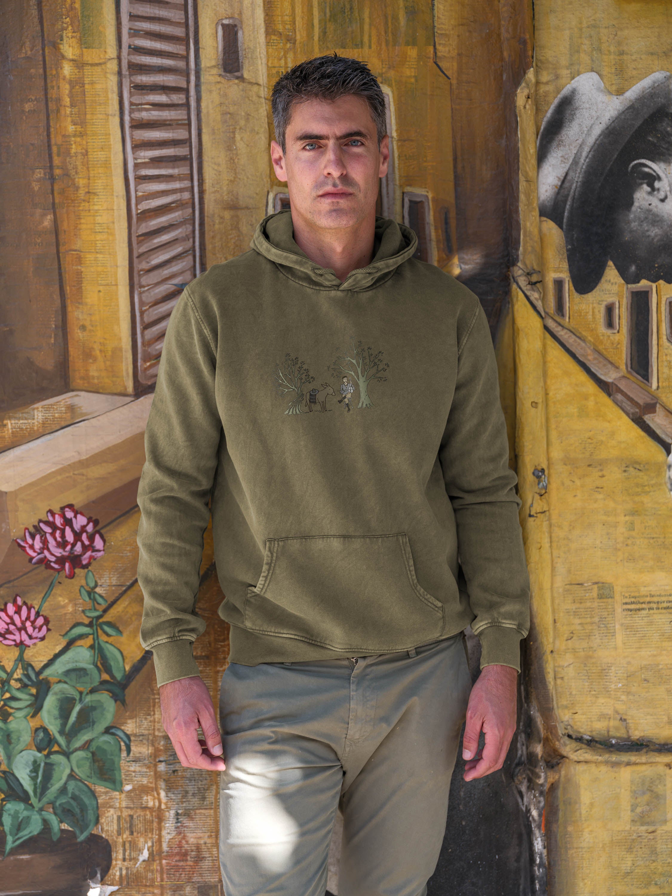 Donkey & Olive Grove  - Stonewashed Hoodie