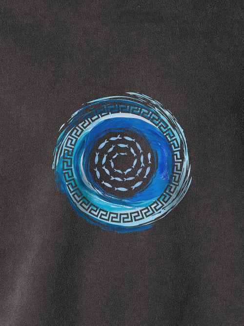 Aegean Spiral  - Stonewashed Hoodie