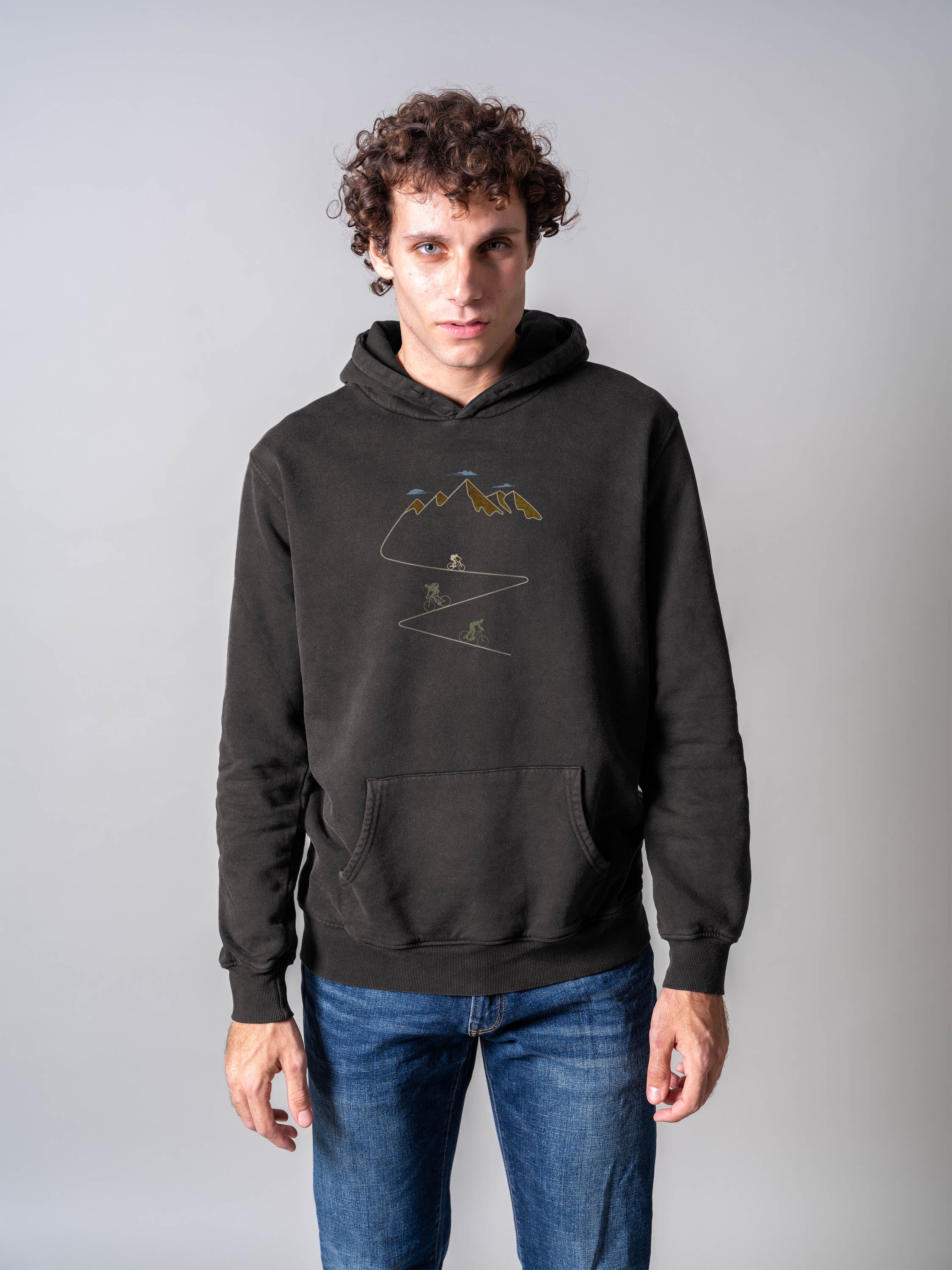 Mountain bike ride  - Stonewashed Hoodie
