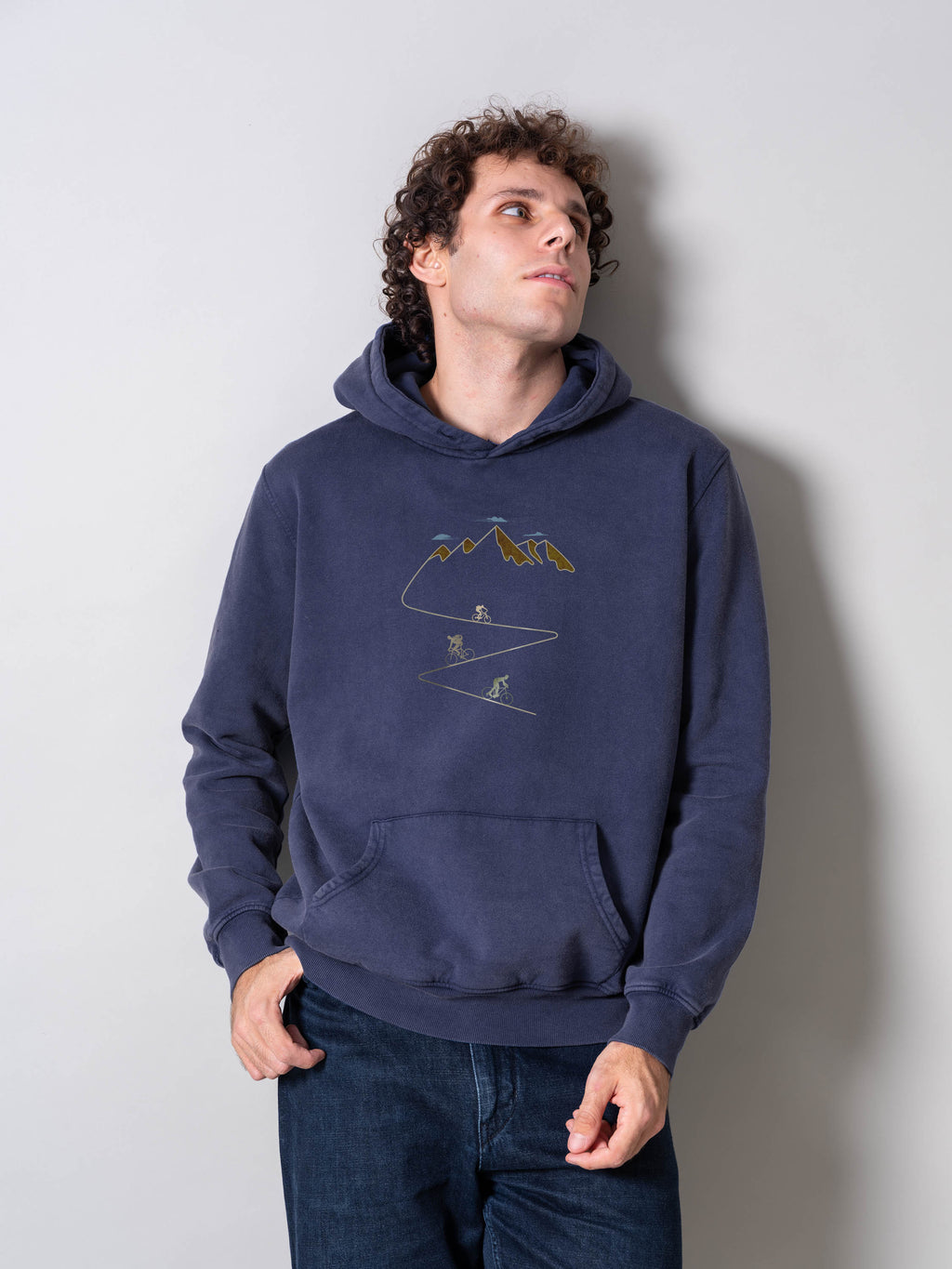 Mountain bike ride  - Stonewashed Hoodie
