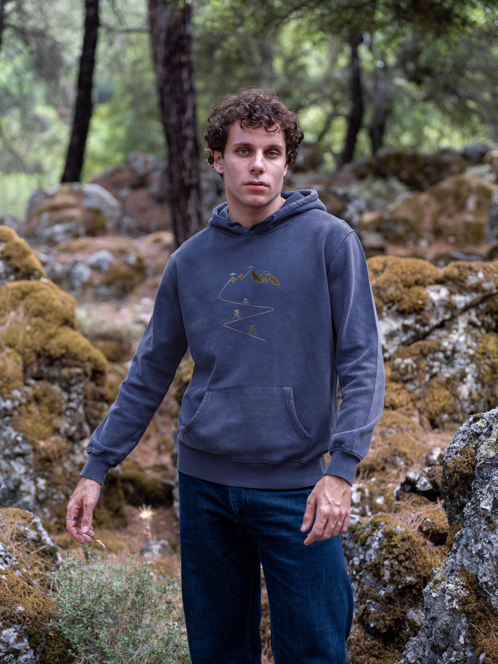 Mountain bike ride  - Stonewashed Hoodie