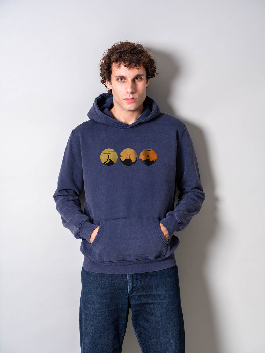 Sunset Silhouettes - Stonewashed Hoodie