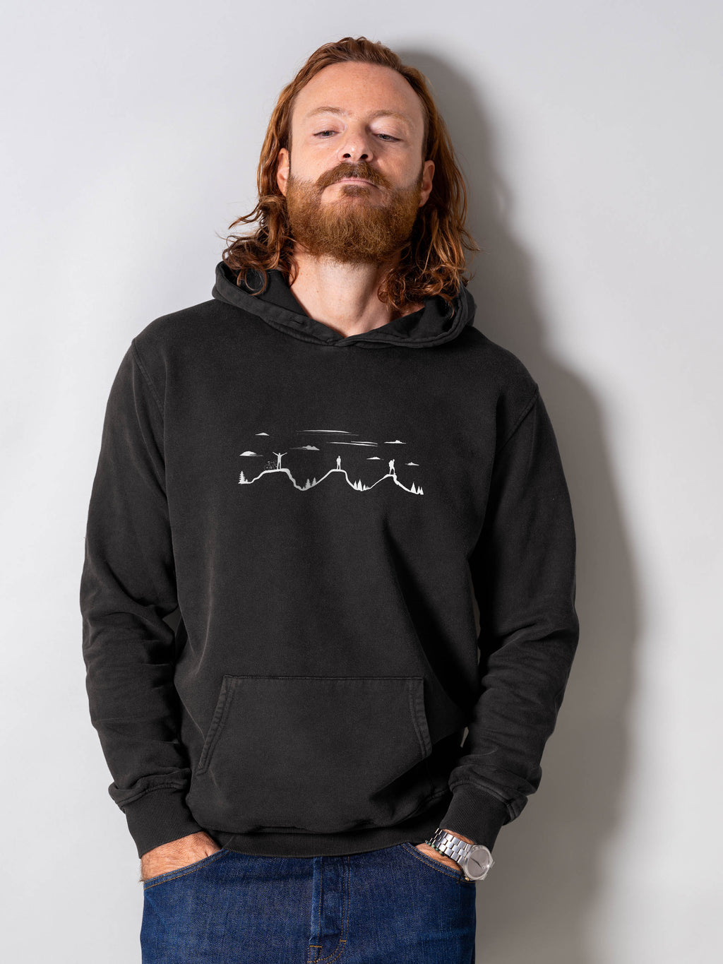 Reaching the summit - Stonewashed Hoodie