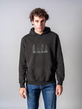 Outlines of sailing boats - Stonewashed Hoodie