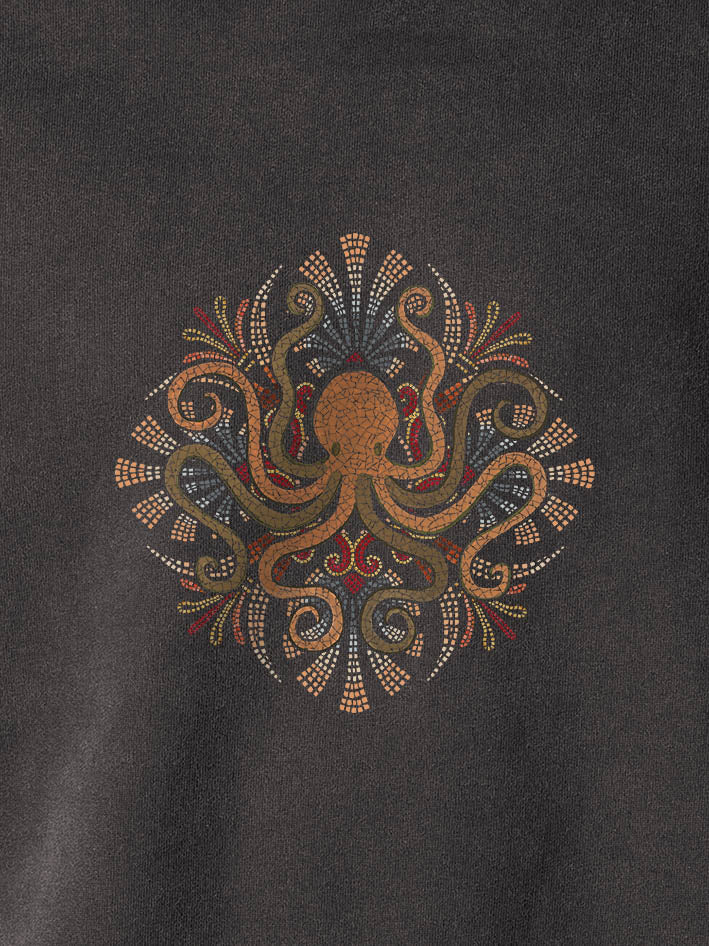 Minoan Octopus - Stonewashed Hoodie
