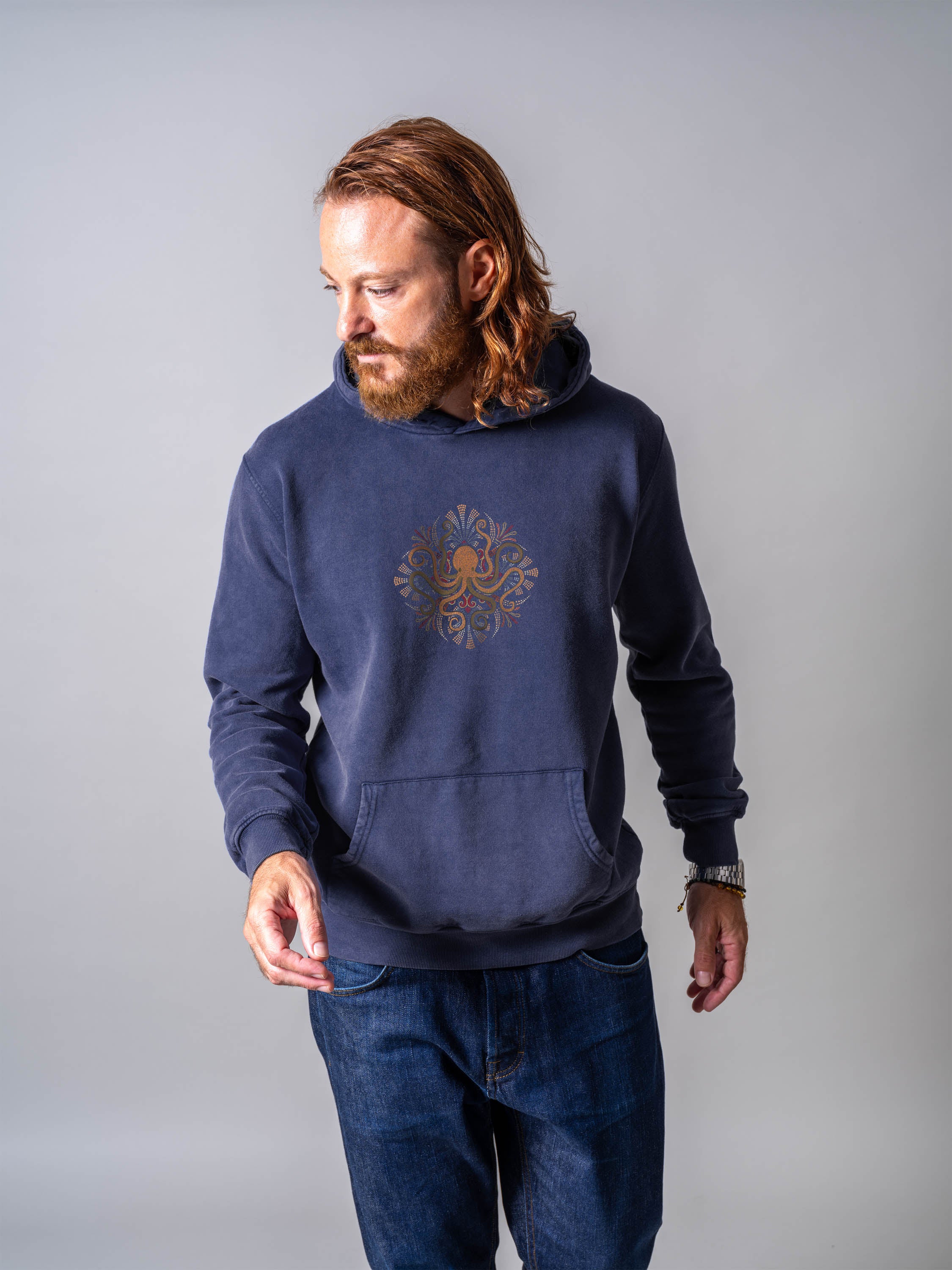 Minoan Octopus - Stonewashed Hoodie