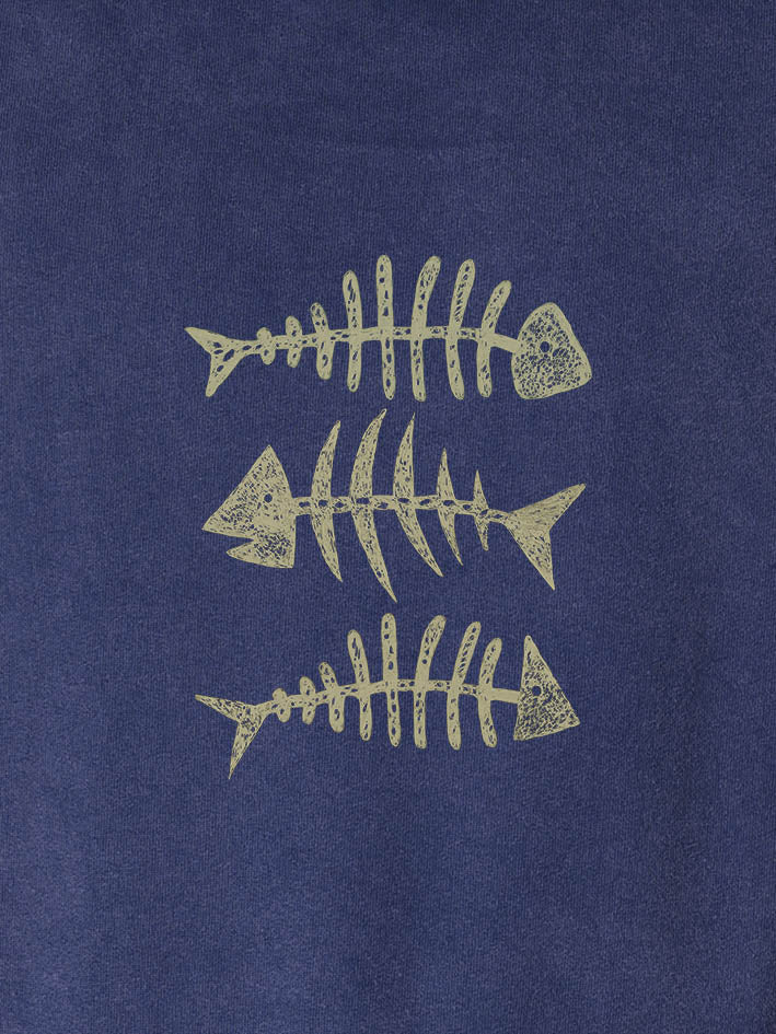 Fish Bones Trio - Stonewashed Hoodie