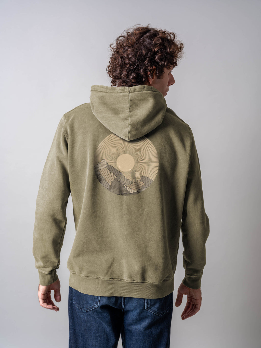 Summit Sun Panorama - Stonewashed Hoodie