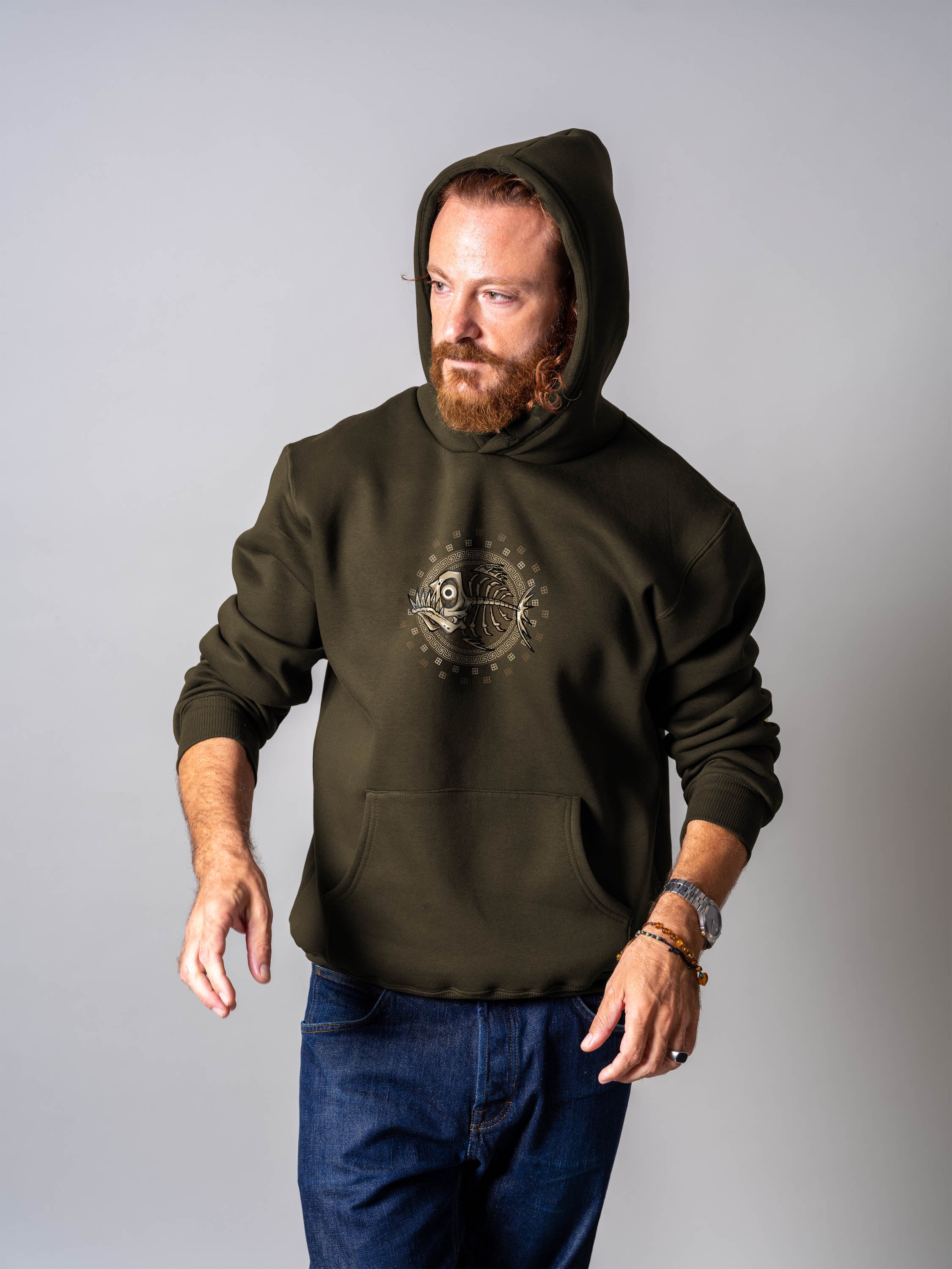 Fishbone Disk - Hoodies