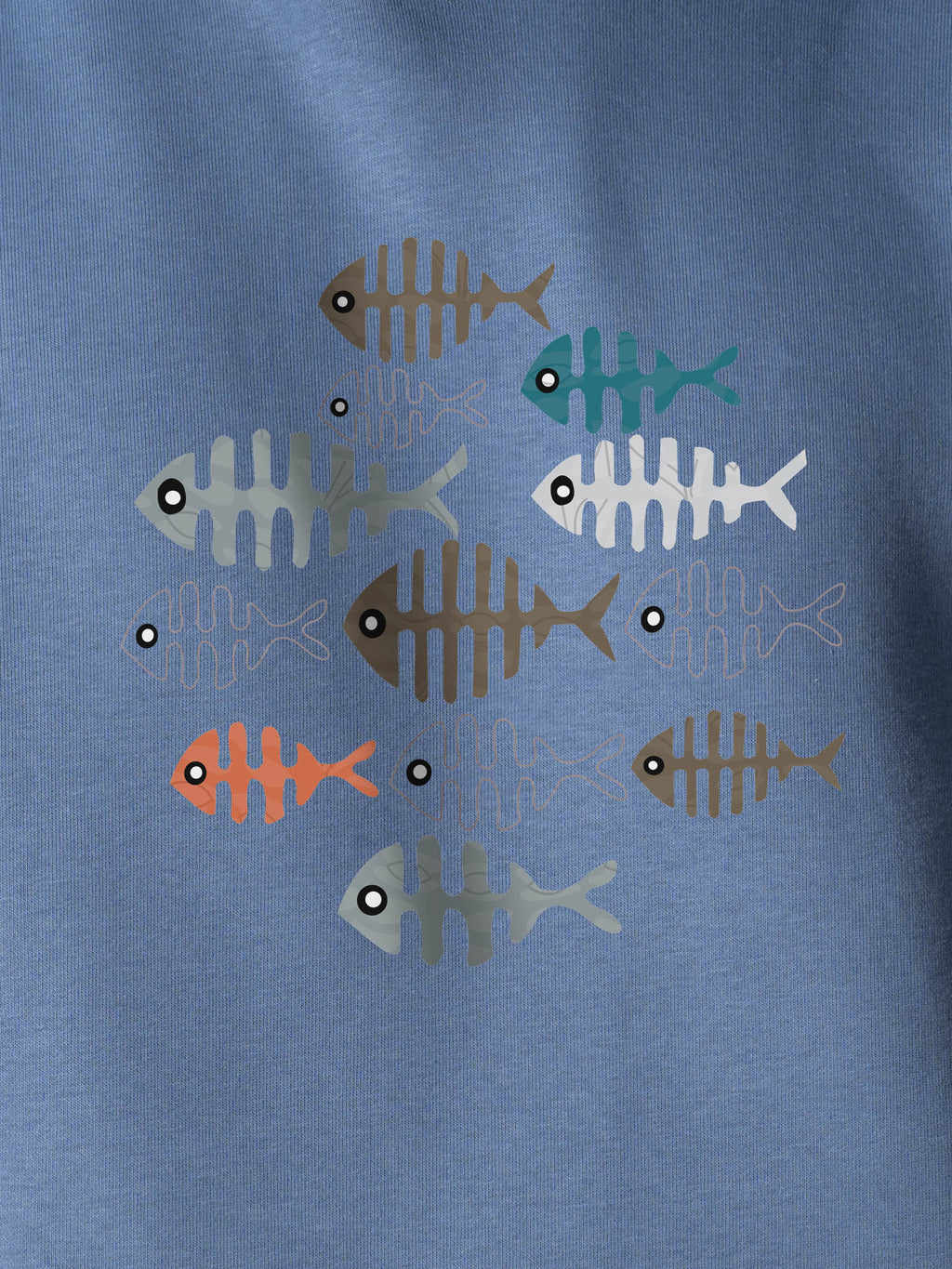 Πολύχρωμο Ψαροκόκκαλο - Φούτερ με κουκούλα