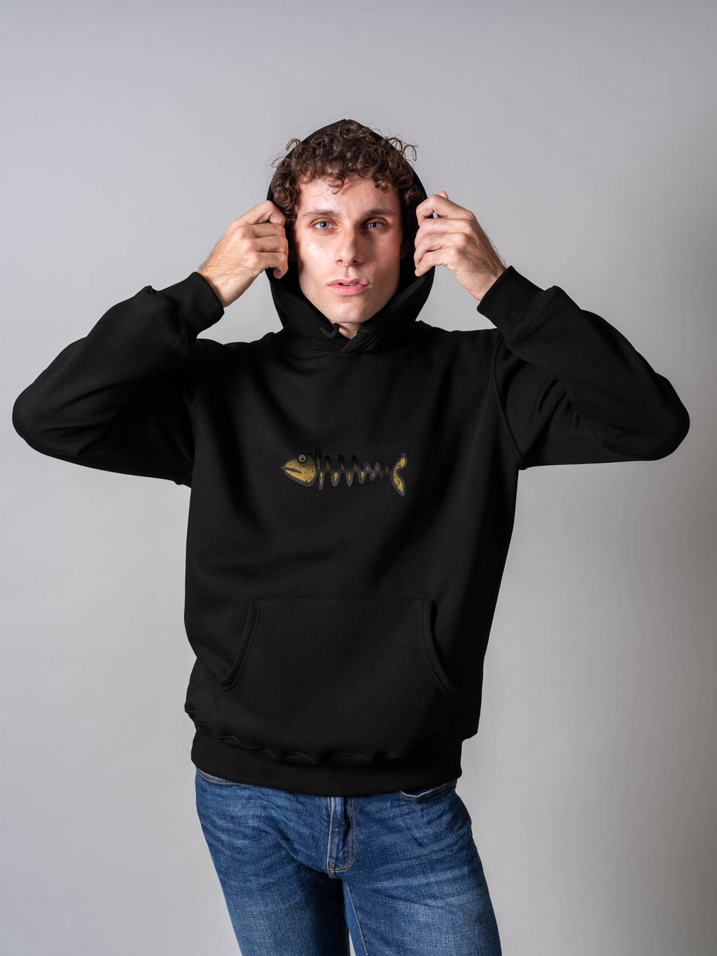 Μοναχικό ψαροκόκαλο - Φούτερ με κουκούλα