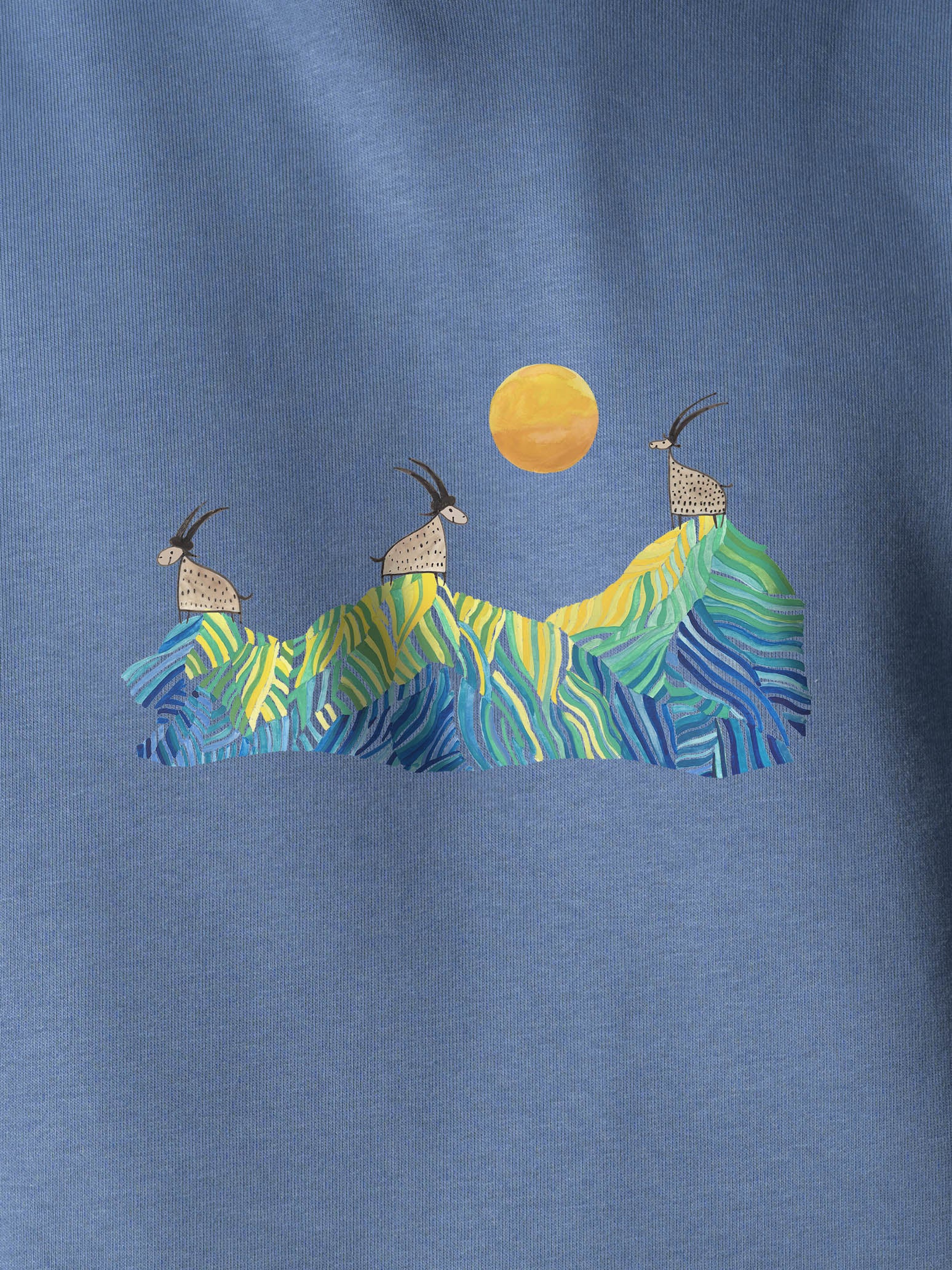 Cretan goats on a jagged ridge - Hoodies