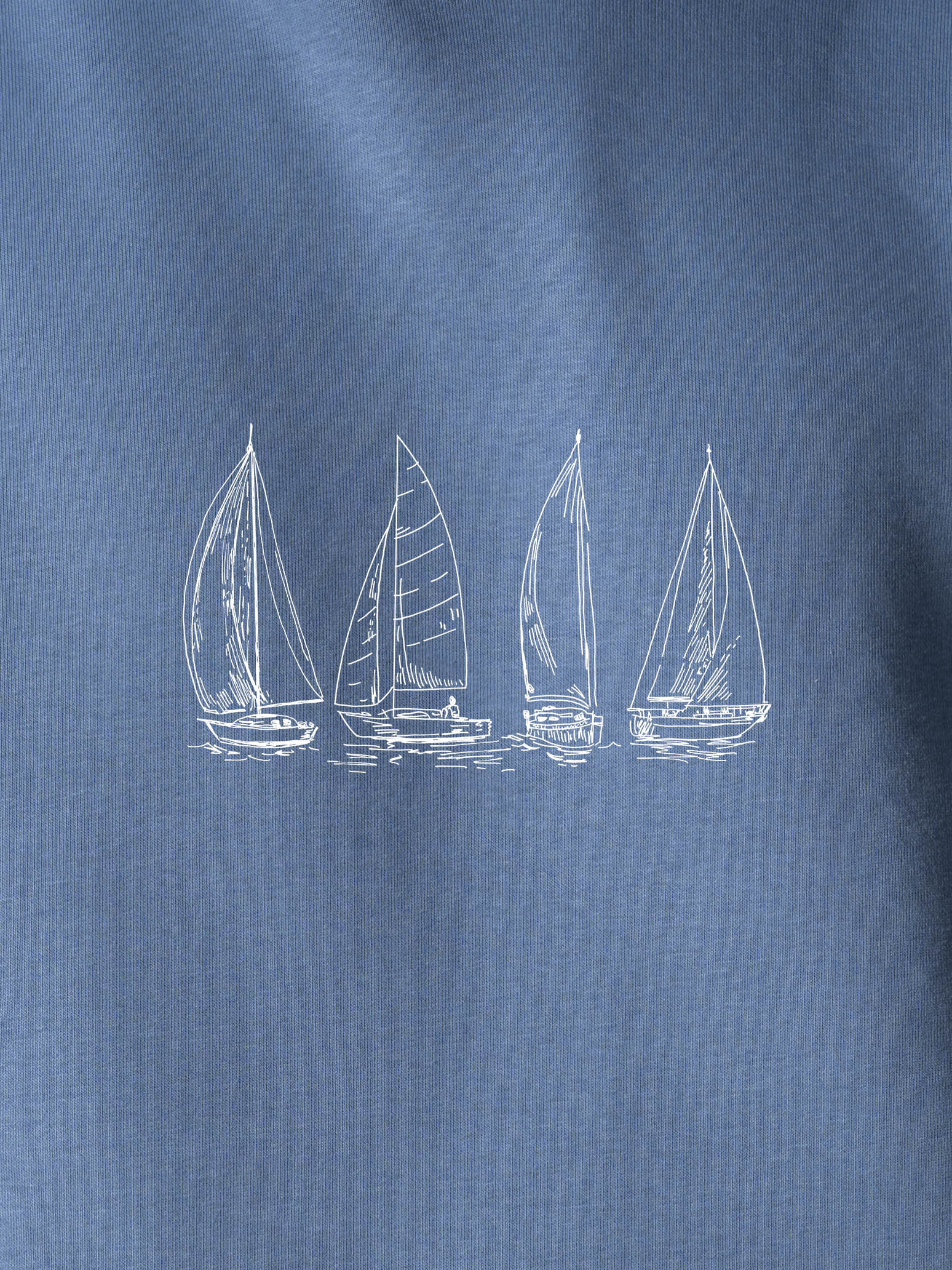 Outlines of sailing boats - Hoodies