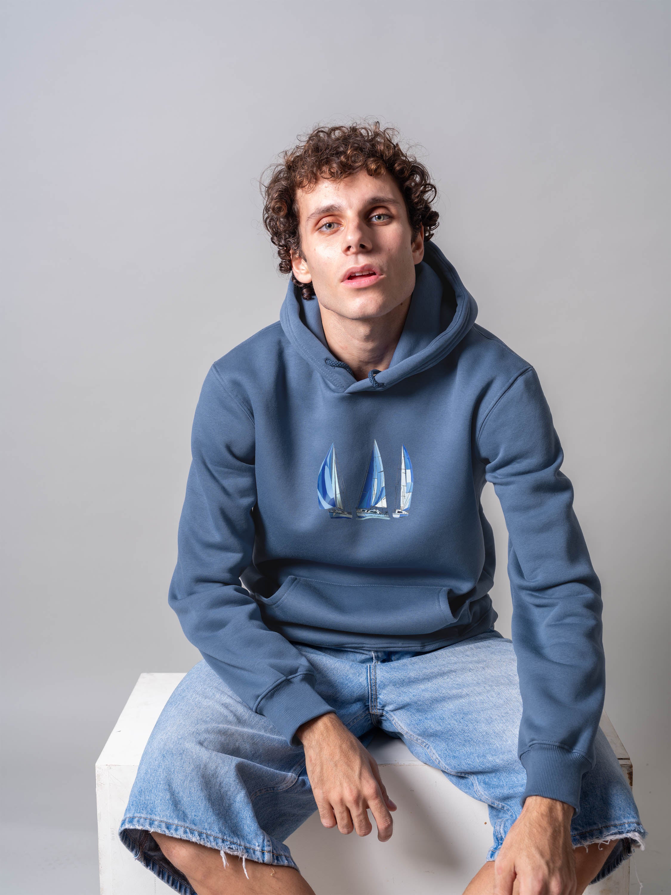 Τριάδα Μπλε Ιστιοφόρων - Φούτερ με κουκούλα