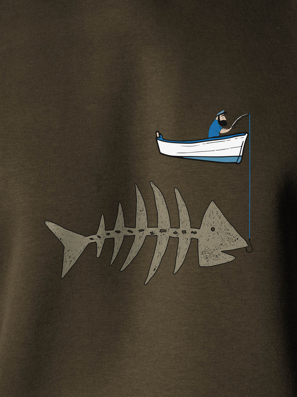 Βάρκα & Ψαροκόκαλο - Φούτερ με κουκούλα