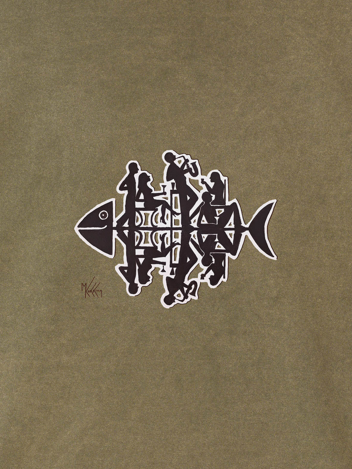 One fish …partying - Stonewashed Hoodie