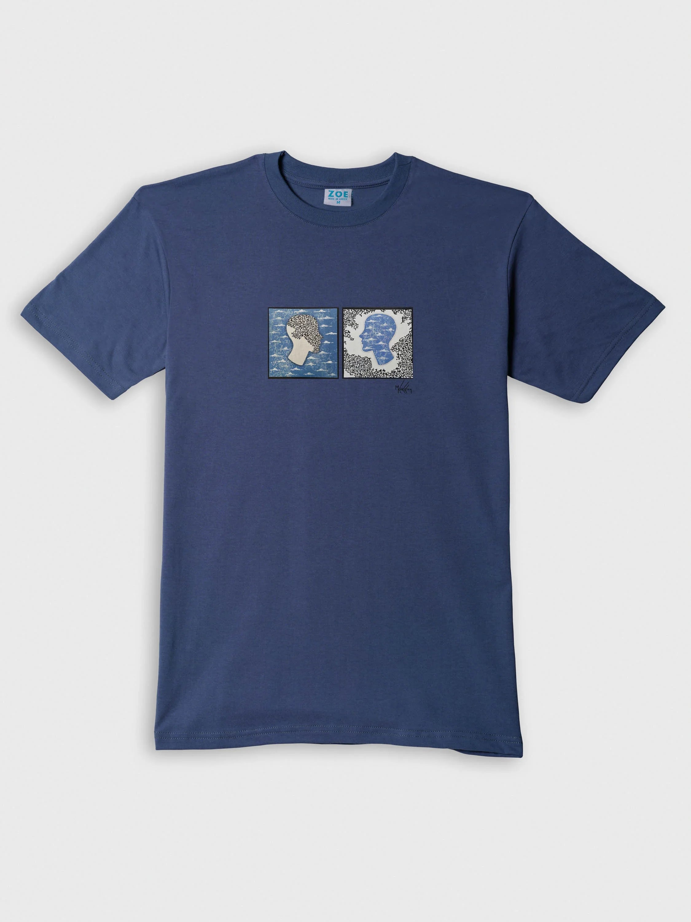 Rationalist Emotion Driven Men's T-Shirt Indigo Blue