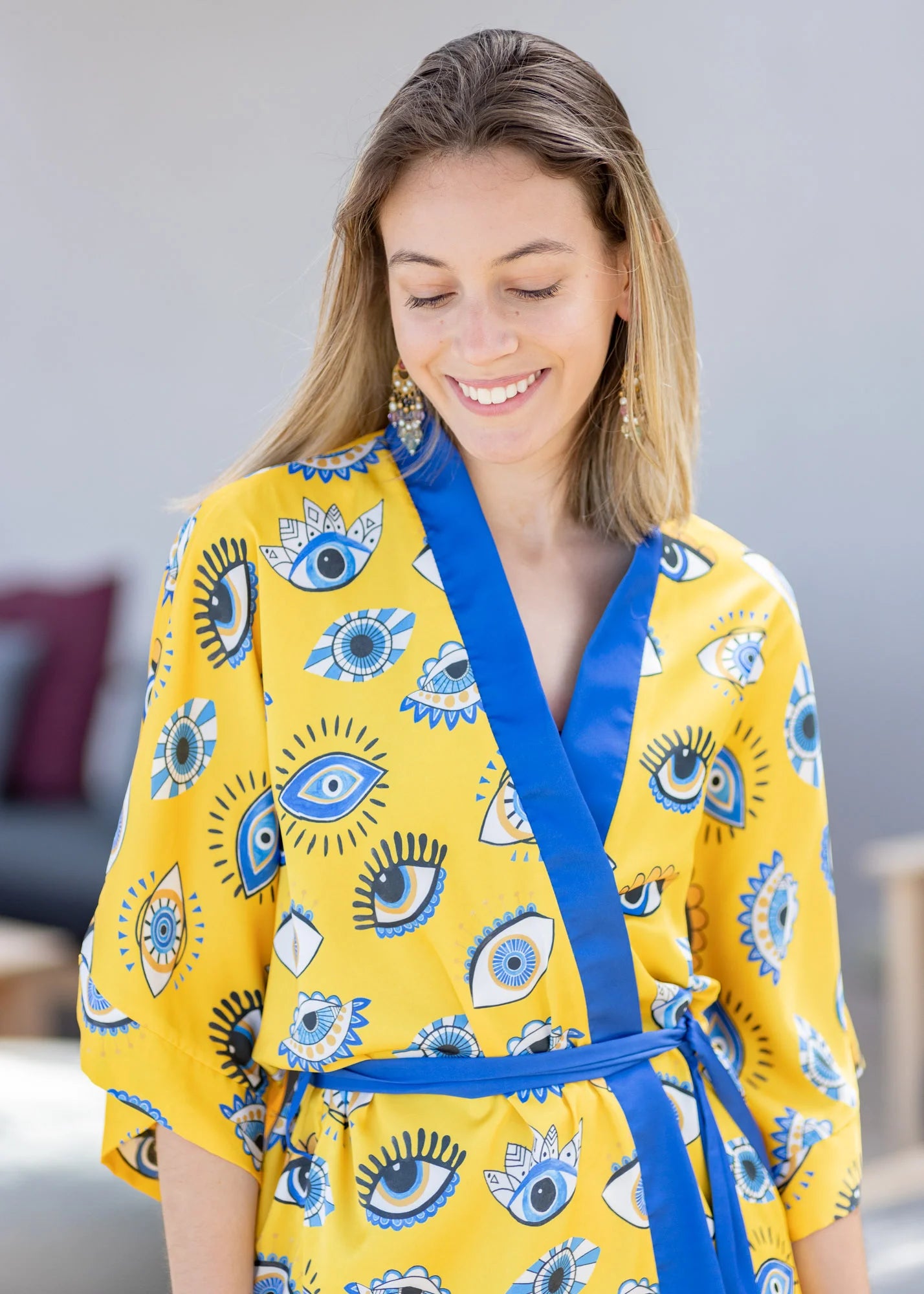 Yellow Lucky Eye - Kimono