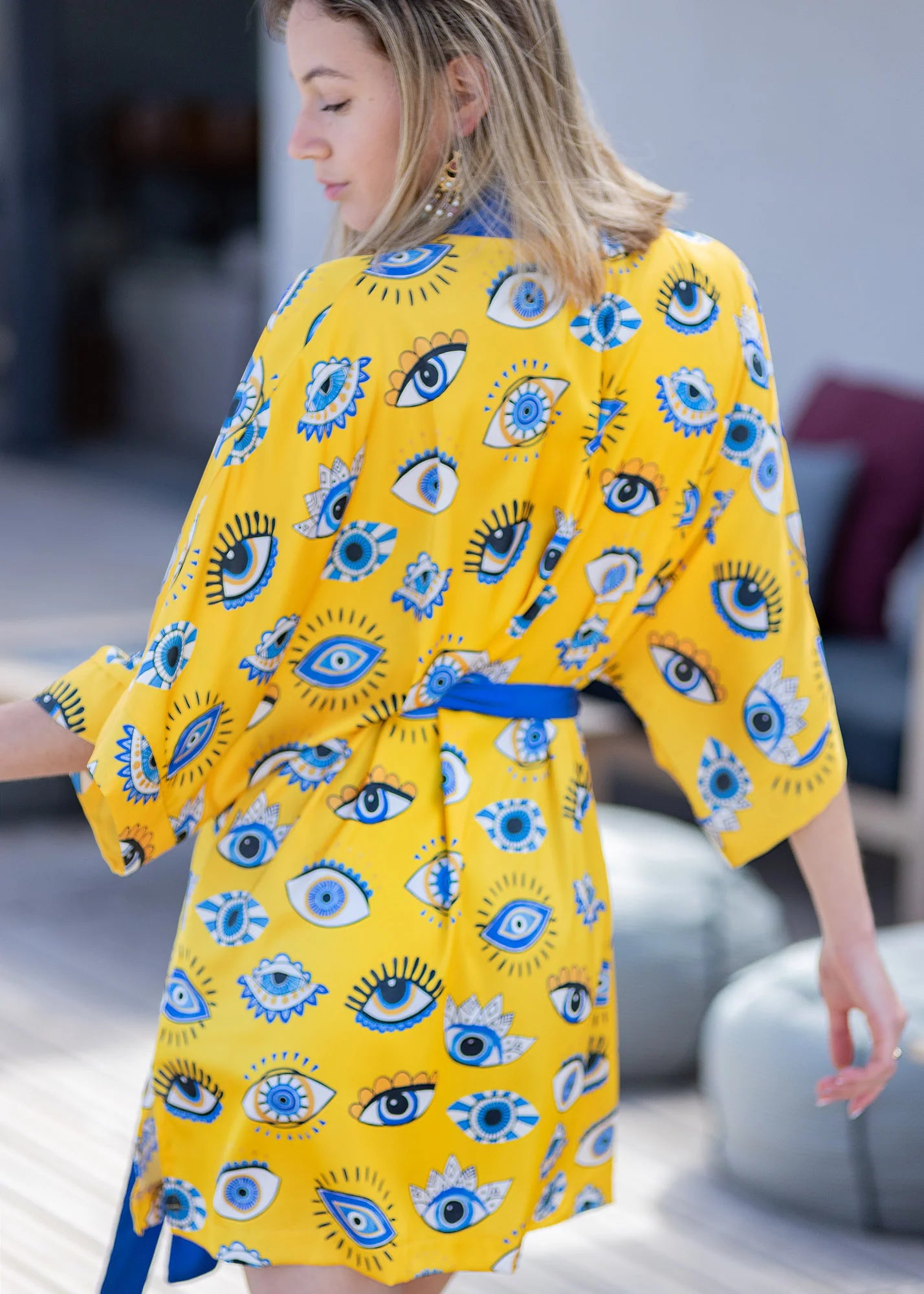 Yellow Lucky Eye - Kimono