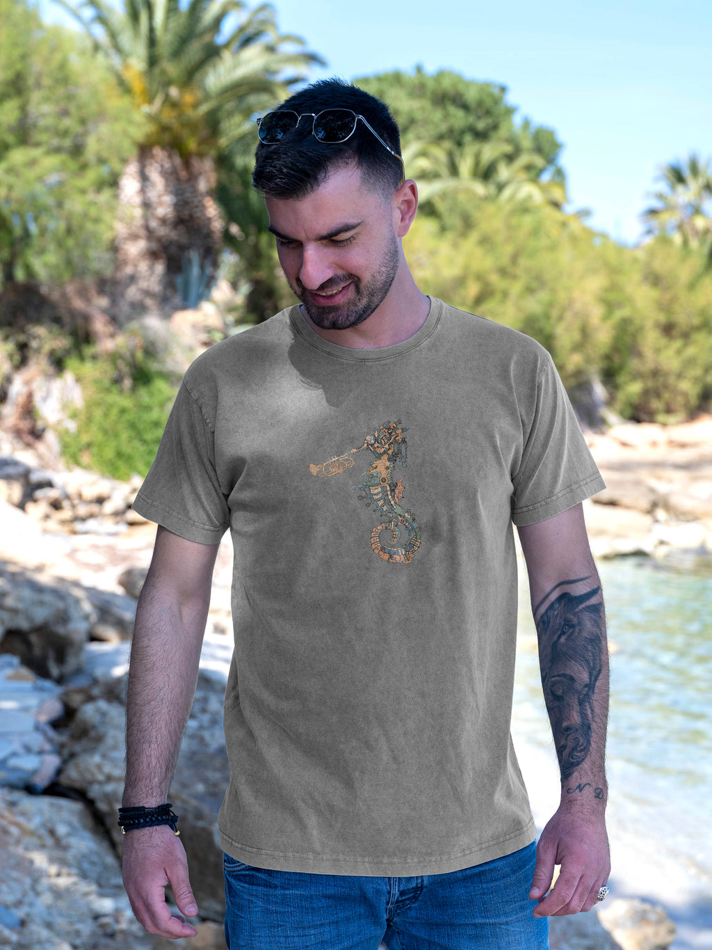 Ballad of the mechanical seahorse - Stonewashed T-Shirts
