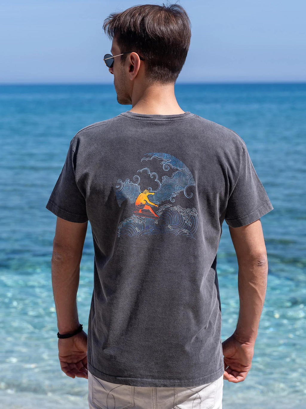 Rising Wave Surfer - Μπλούζες Πετροπλυμένες
