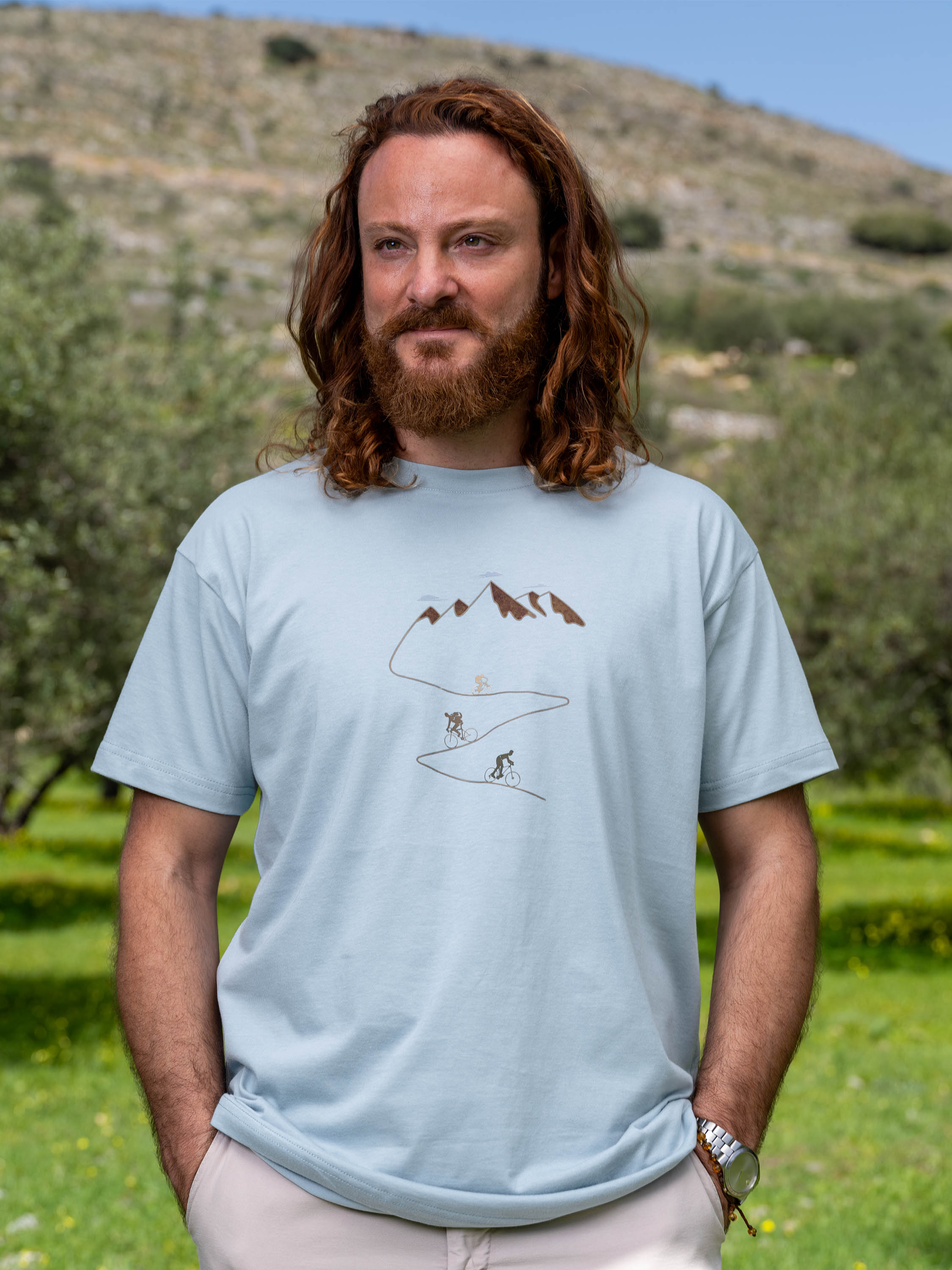 Mountain bike ride - Stonewashed T-Shirts