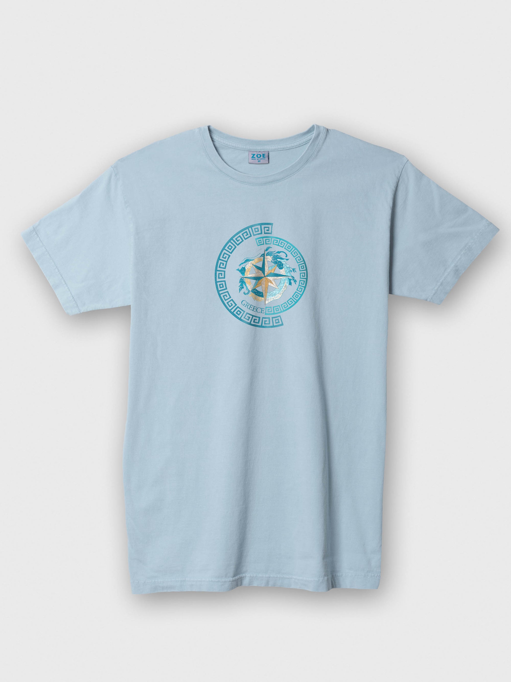 Greek Compass and key pattern - Stonewashed T-Shirts