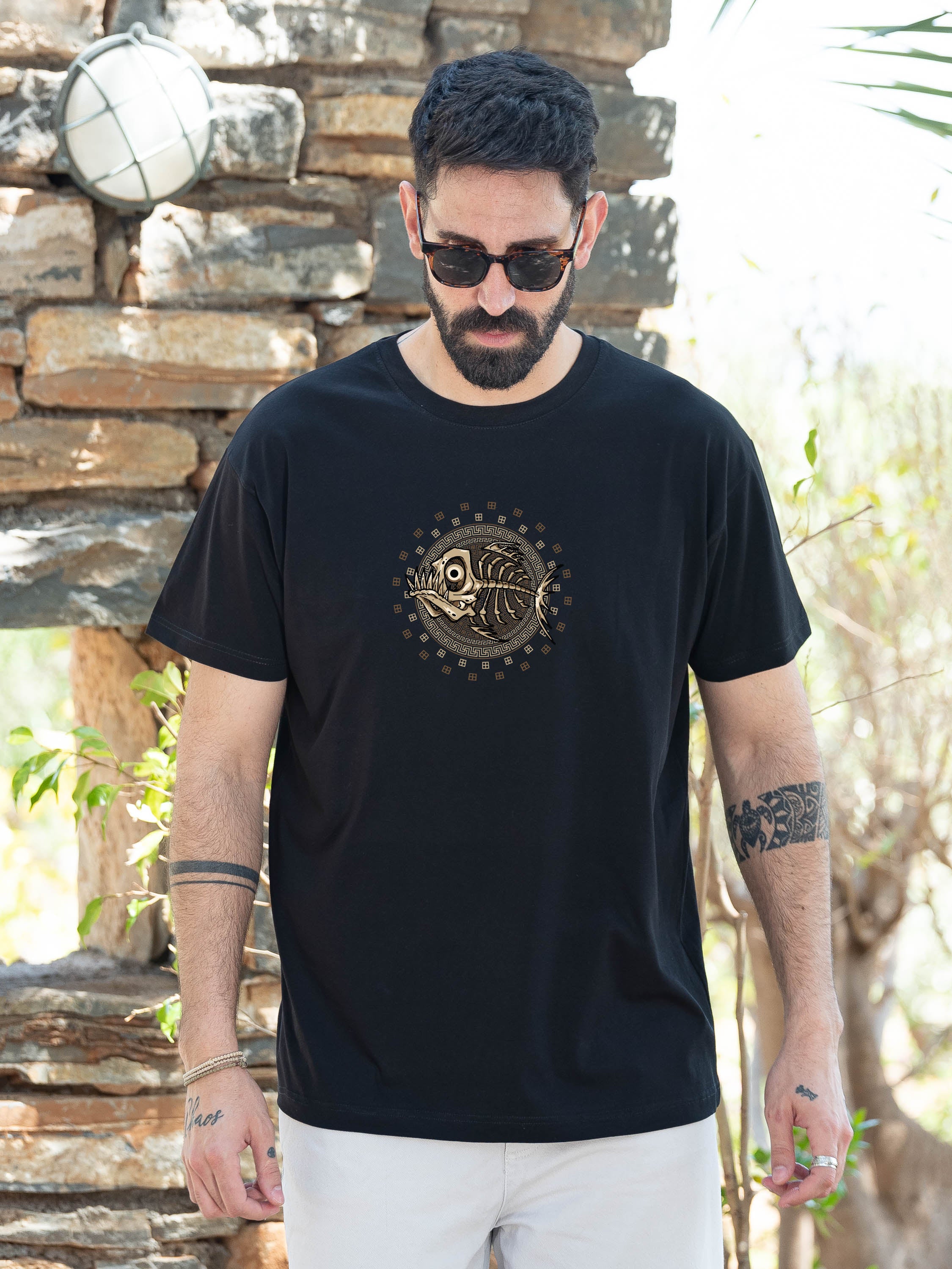 Fishbone Disk - T-Shirts