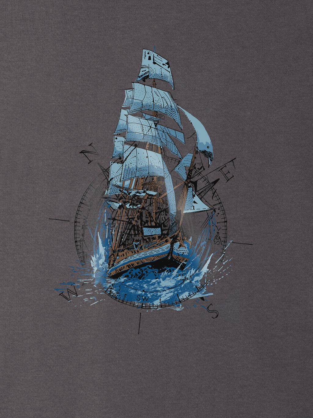 Compass Ship - T-Shirts