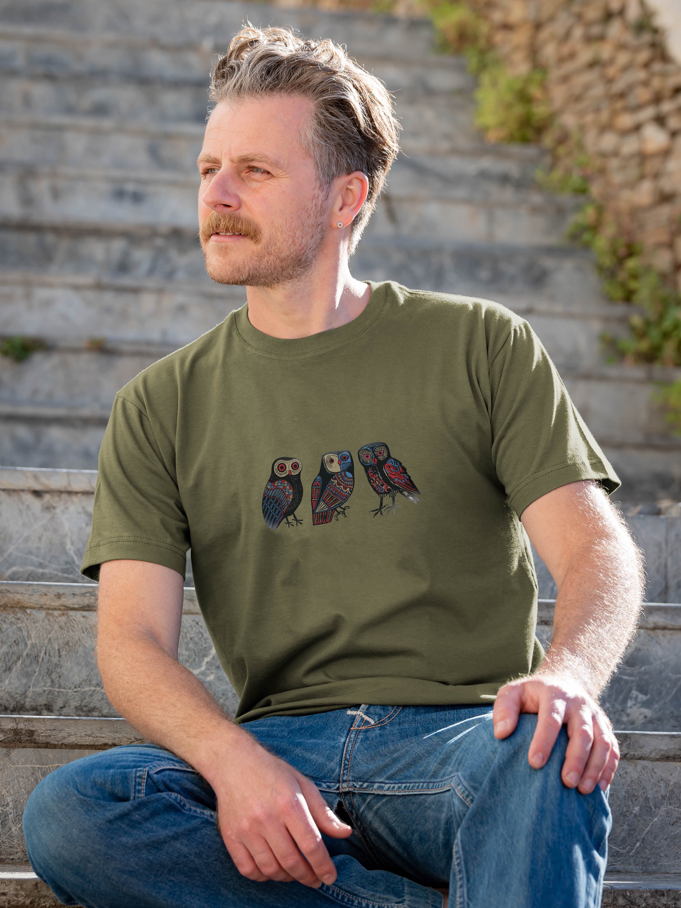 Ethnic Owls - T-Shirts
