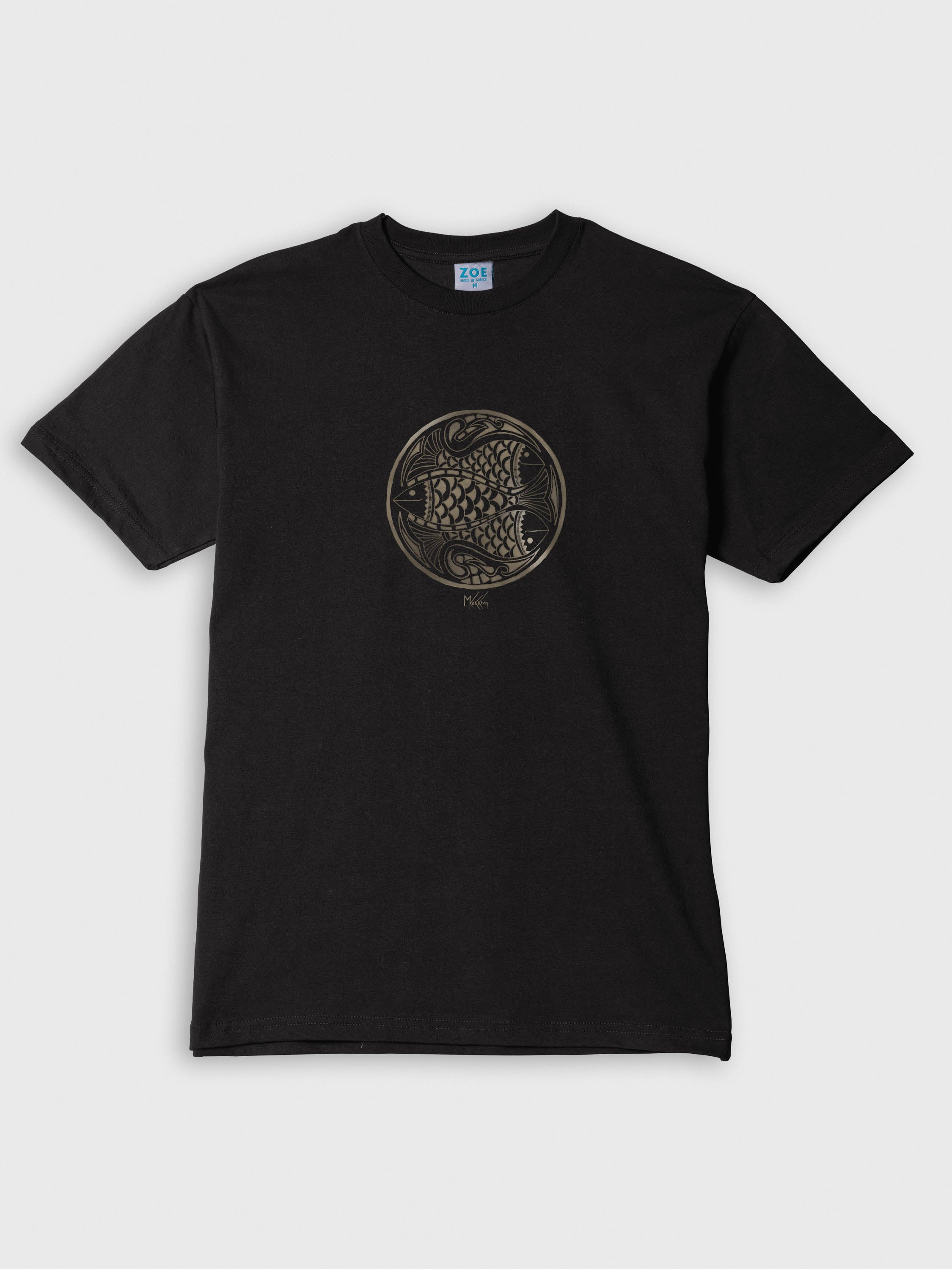 Maria Kokkini - Three Fish in Circle - T-Shirts