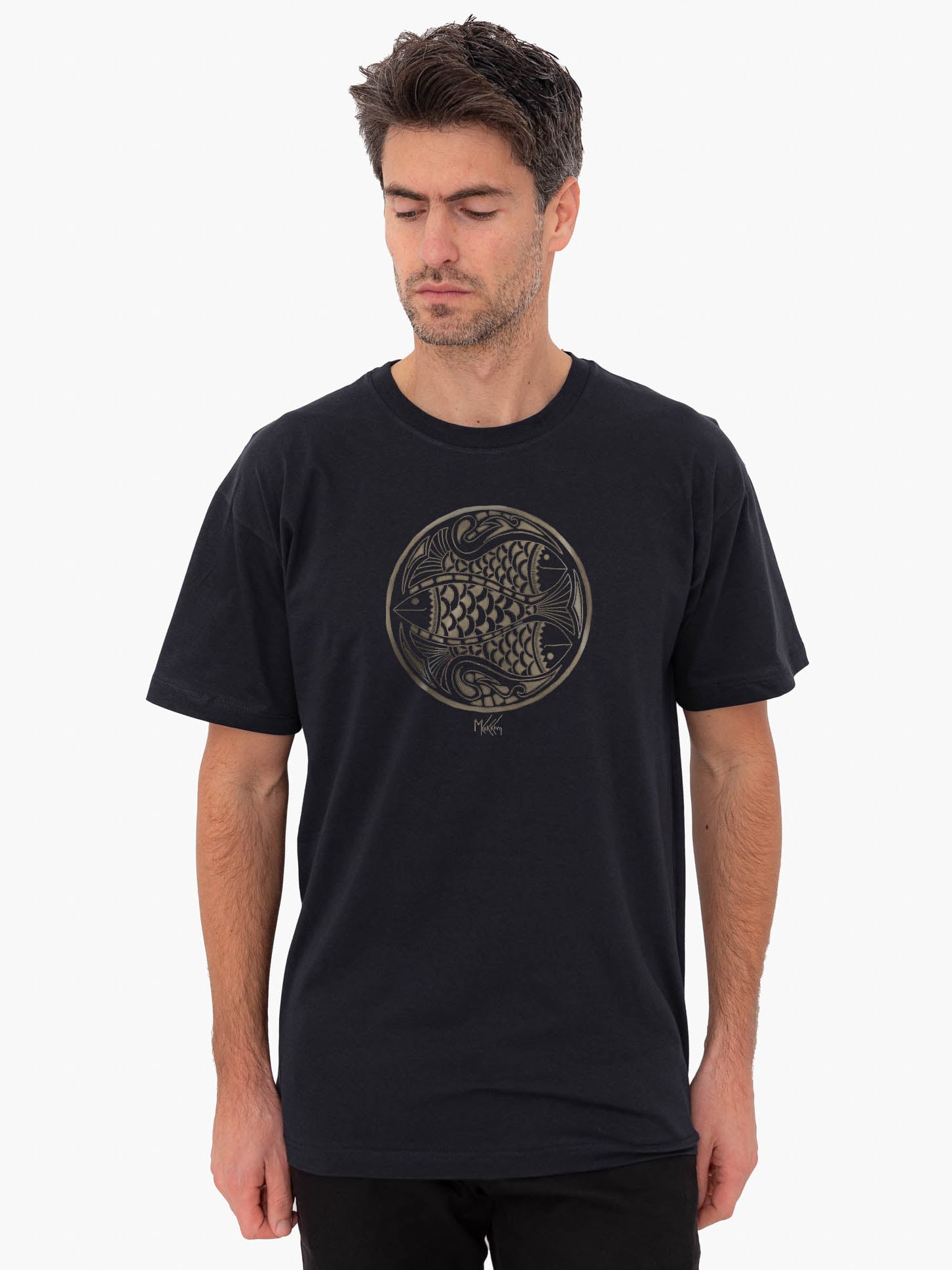 Maria Kokkini - Three Fish in Circle - T-Shirts
