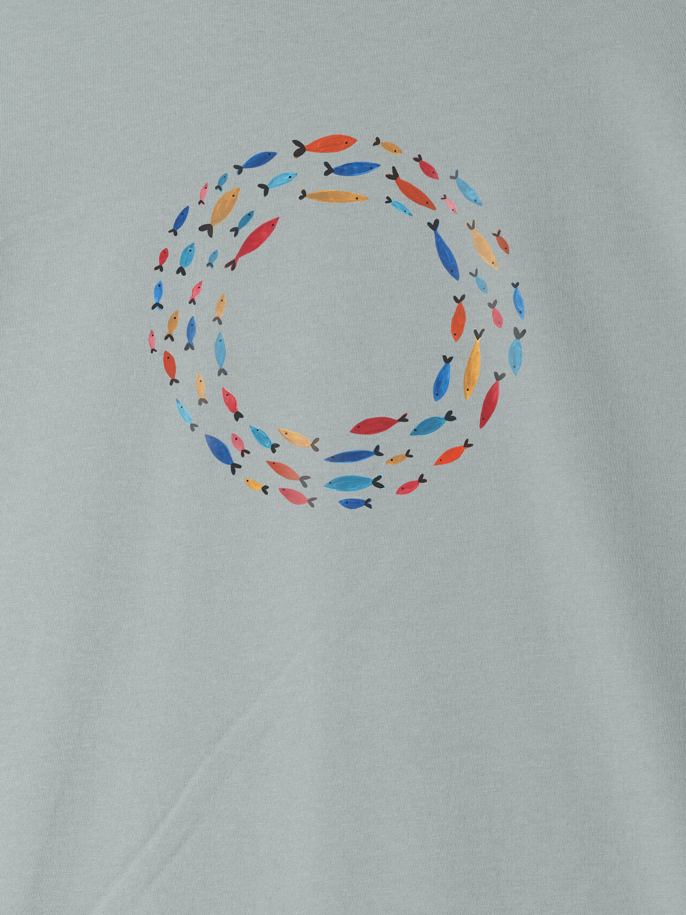 Aegean Fish Circle  - T-Shirts