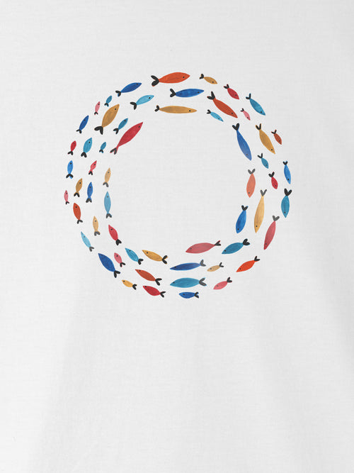 Aegean Fish Circle  - T-Shirts